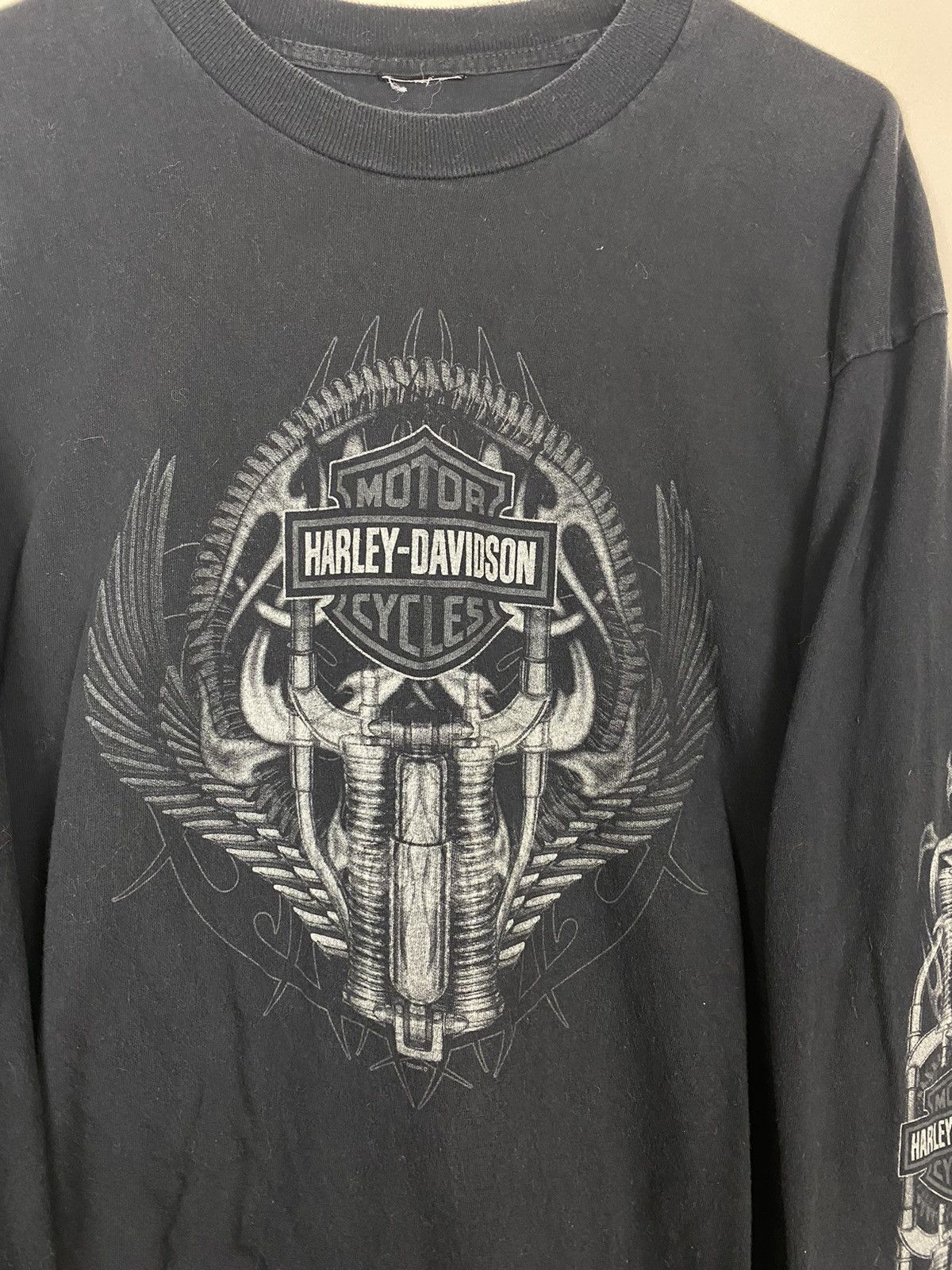 Harley Davidson Vintage Harley Davidson Long sleeve Graphic y2k insane Size US XL / EU 56 / 4 - 3 Thumbnail
