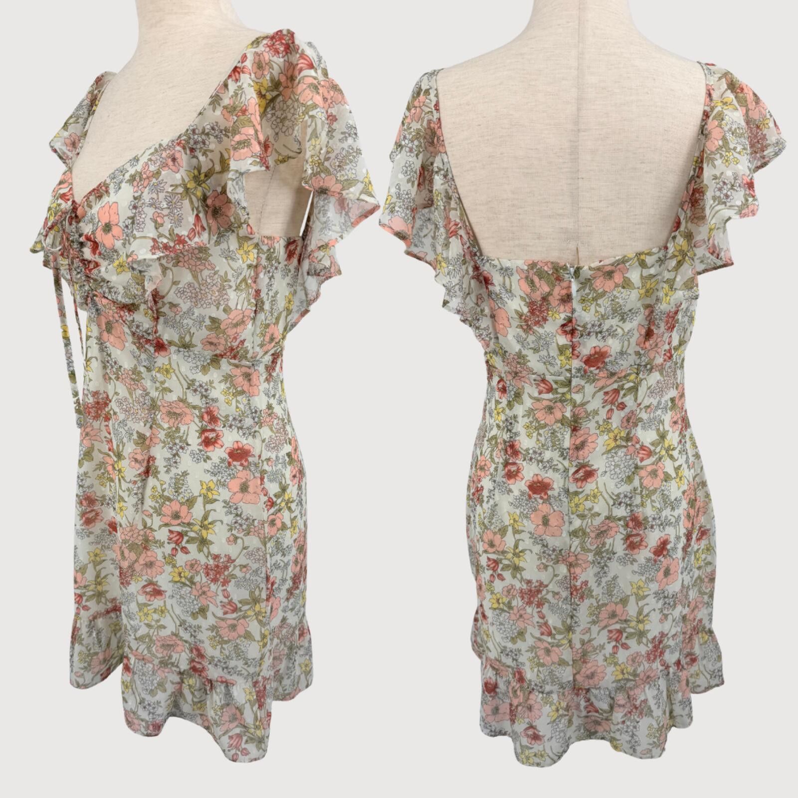Other Superdown Kristyn Floral Ruffle Mini Dress M Size M / US 6-8 / IT 42-44 - 3 Thumbnail