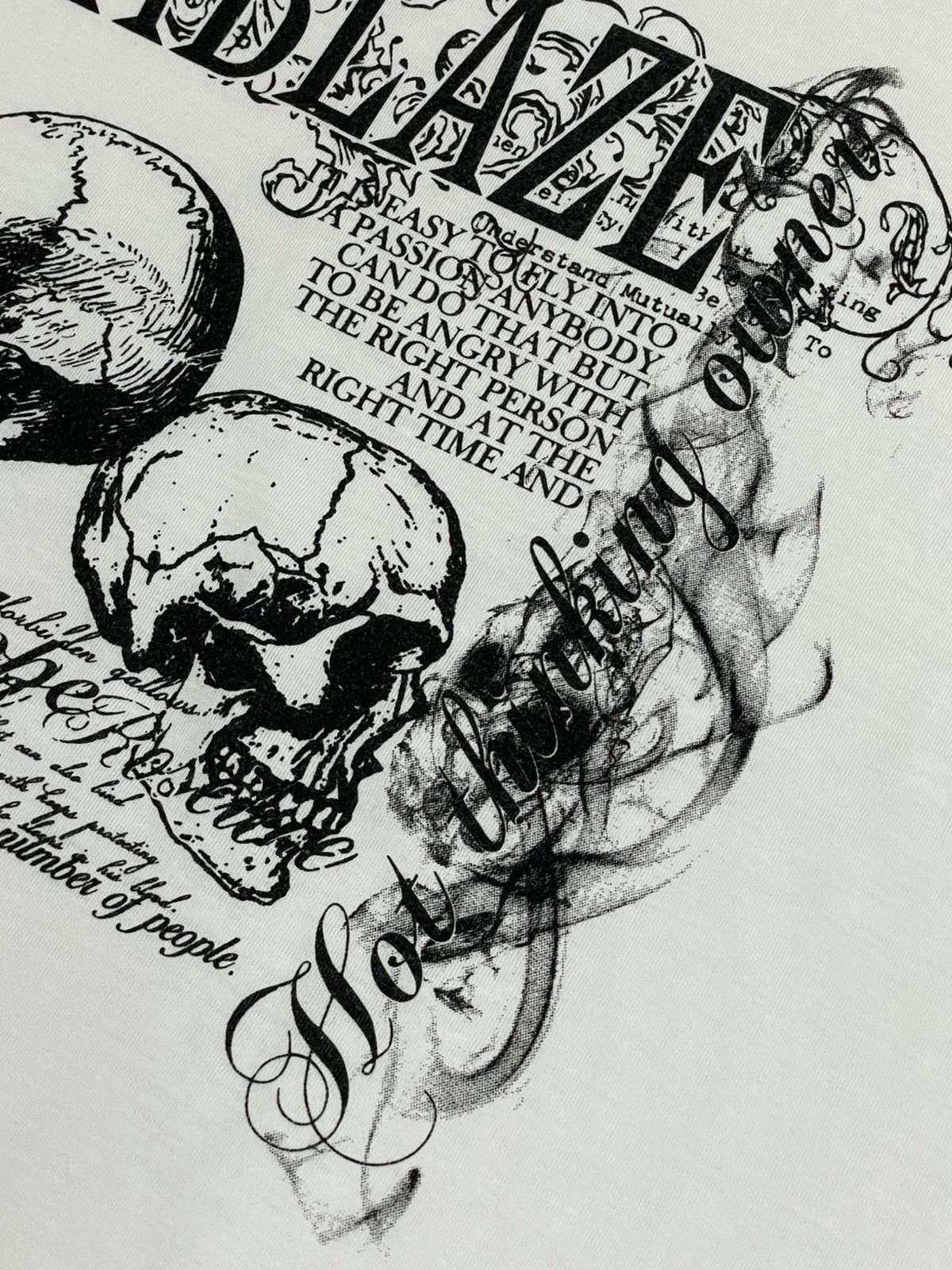 If Six Was Nine Beaumere Ablaze Y2K Skull Affliction Wording Smoke Graphic Size US M / EU 48-50 / 2 - 9 Thumbnail