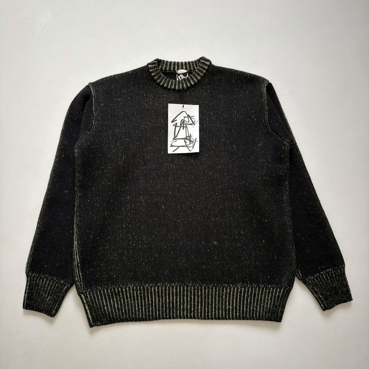 GR10K Black/Lime ‘Aimless Compact Knit’ Sweater Size US M / EU 48-50 / 2 - 3 Thumbnail