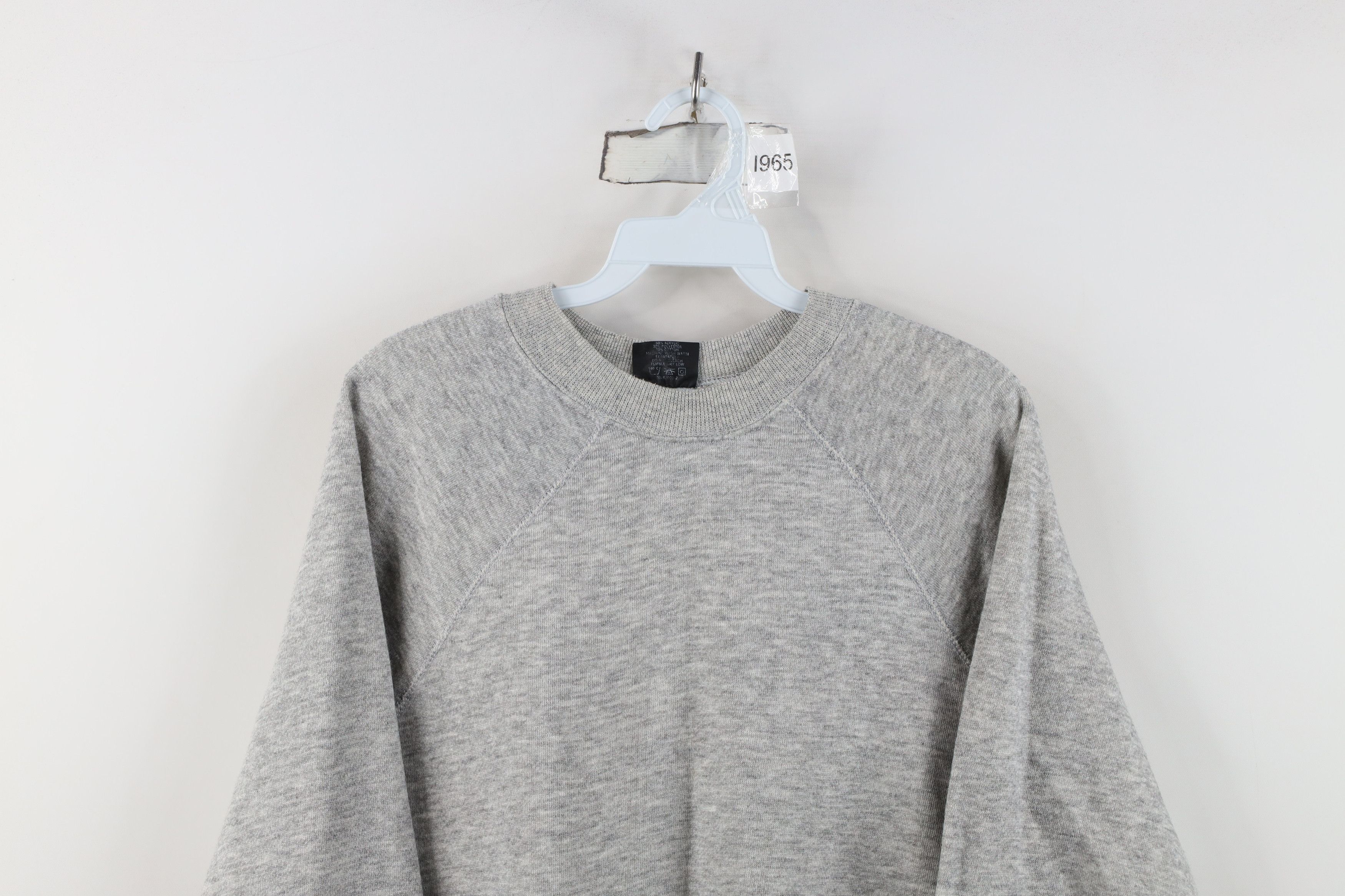 Vintage Vintage 70s Streetwear Crewneck Sweatshirt Heather Gray USA Size US XL / EU 56 / 4 - 2 Thumbnail