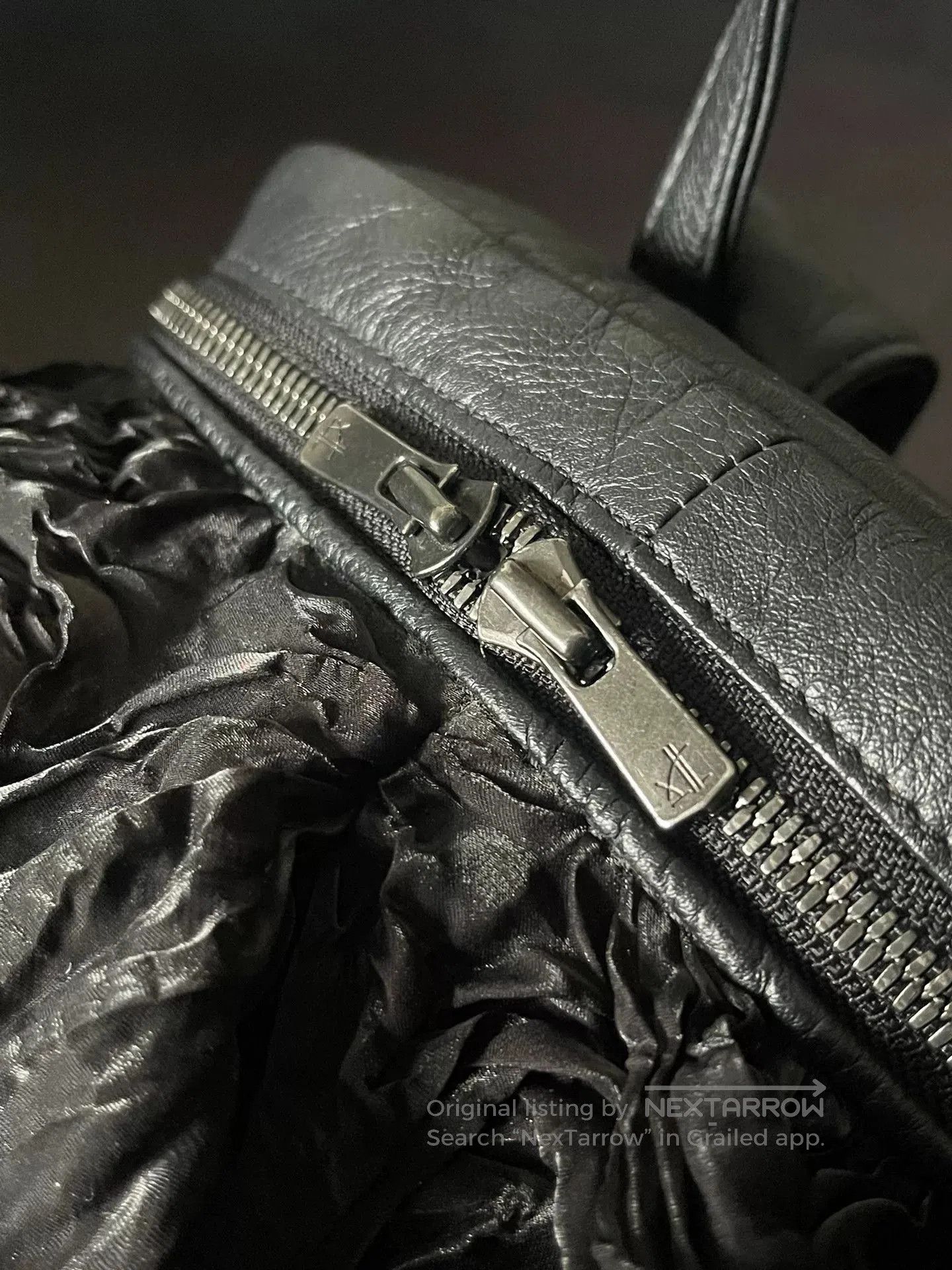 Japanese Brand unique black leather backpack by bunzaburo. Size ONE SIZE - 9 Thumbnail