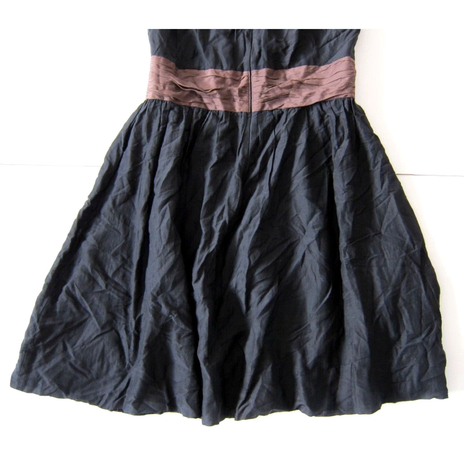 White House Black Market VINTAGE White House Black Market Silk Black Brown Ruched Empire Sheath Tank Dress 12 Size XL / US 12-14 / IT 48-50 - 6 Thumbnail