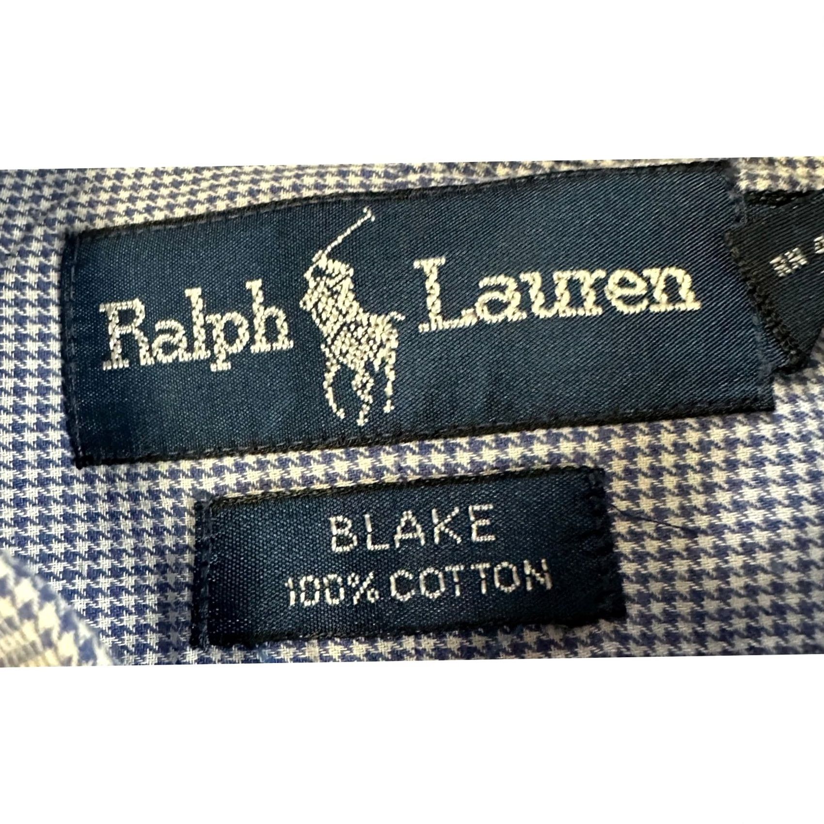 Ralph Lauren Ralph Lauren Blake Shirt Button Down Mens XL Blue Houndstooth Long Sleeve Pony Size US XL / EU 56 / 4 - 4 Thumbnail