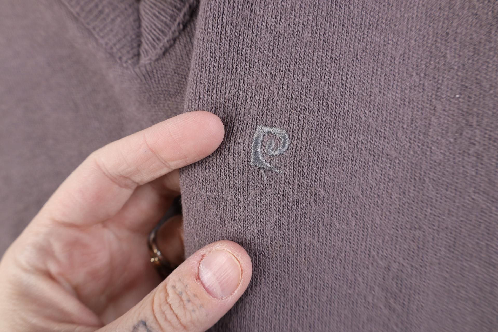 Pierre Cardin Vintage 70s Pierre Cardin Soft Knit V-Neck Sweater Purple Size US L / EU 52-54 / 3 - 4 Thumbnail