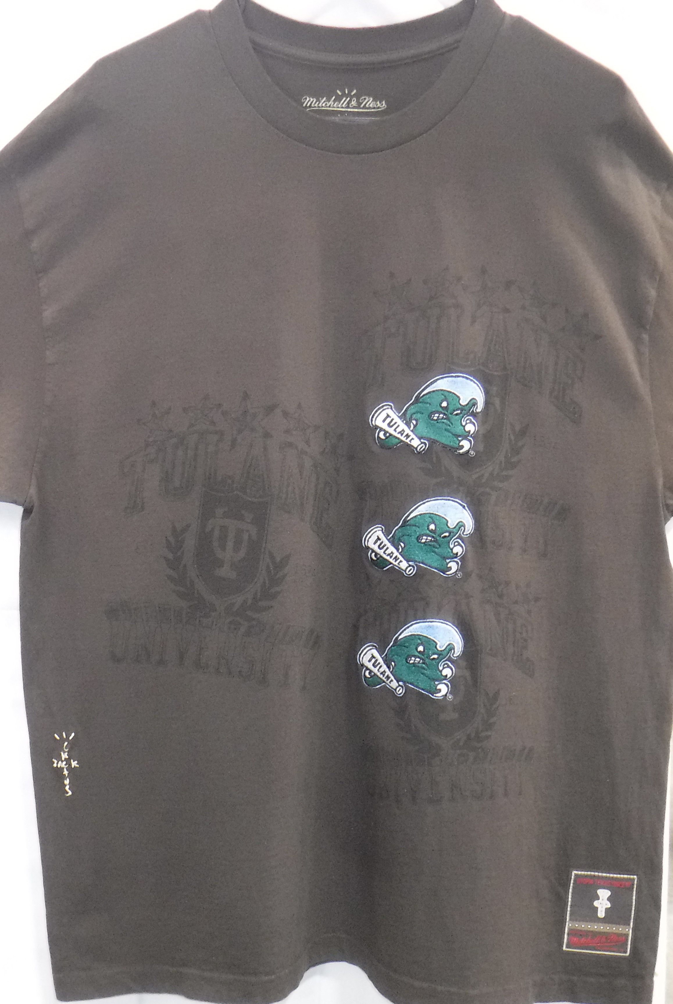 Mitchell & Ness × Travis Scott Mitchell & Ness T-shirt Tulane University Size US XL / EU 56 / 4 - 1 Thumbnail