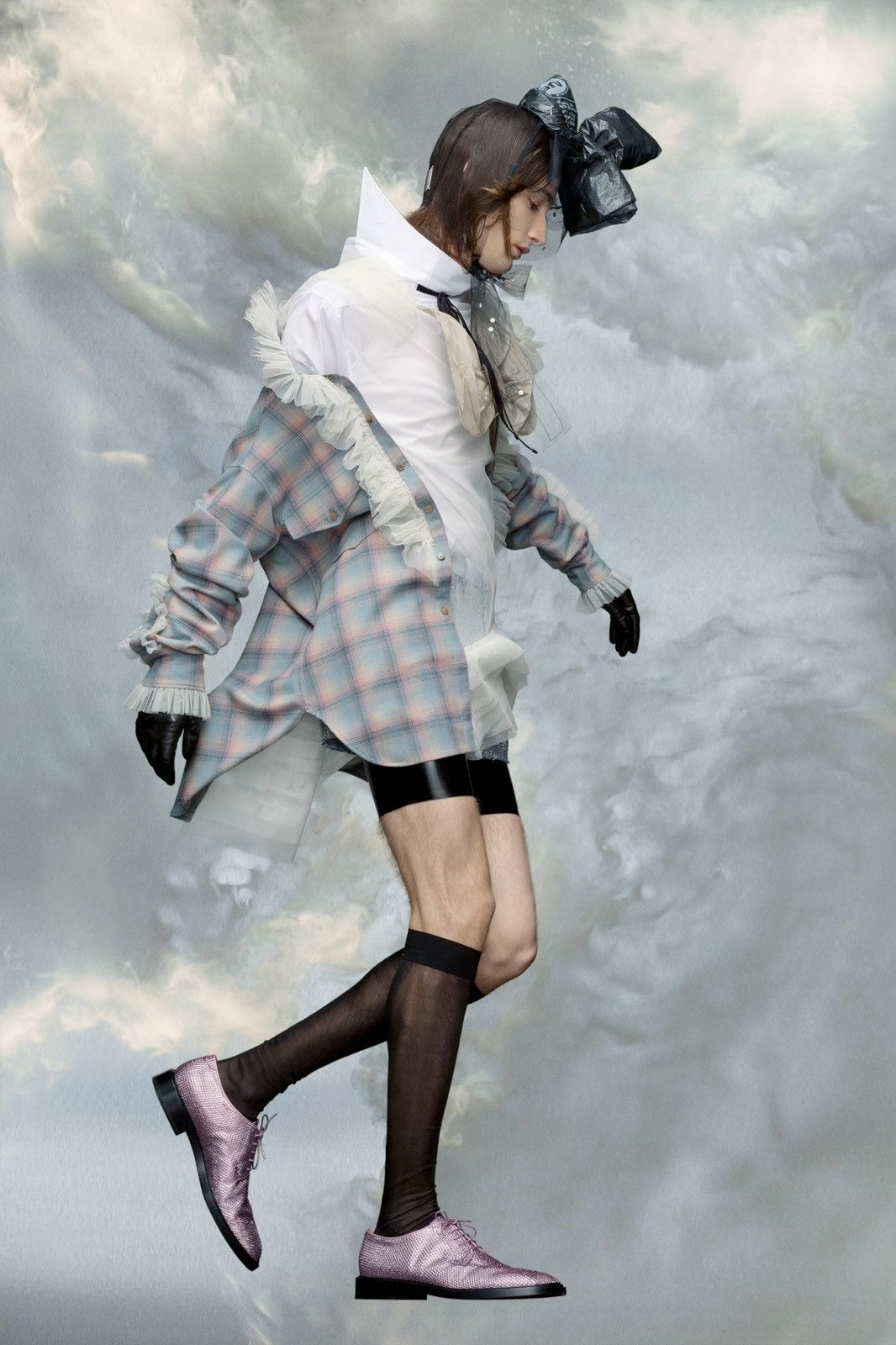 John Galliano × Maison Margiela × Pendleton Margiela Co-Ed 2023 Tulle/Wool Shirt Size M / US 6-8 / IT 42-44 - 6 Thumbnail