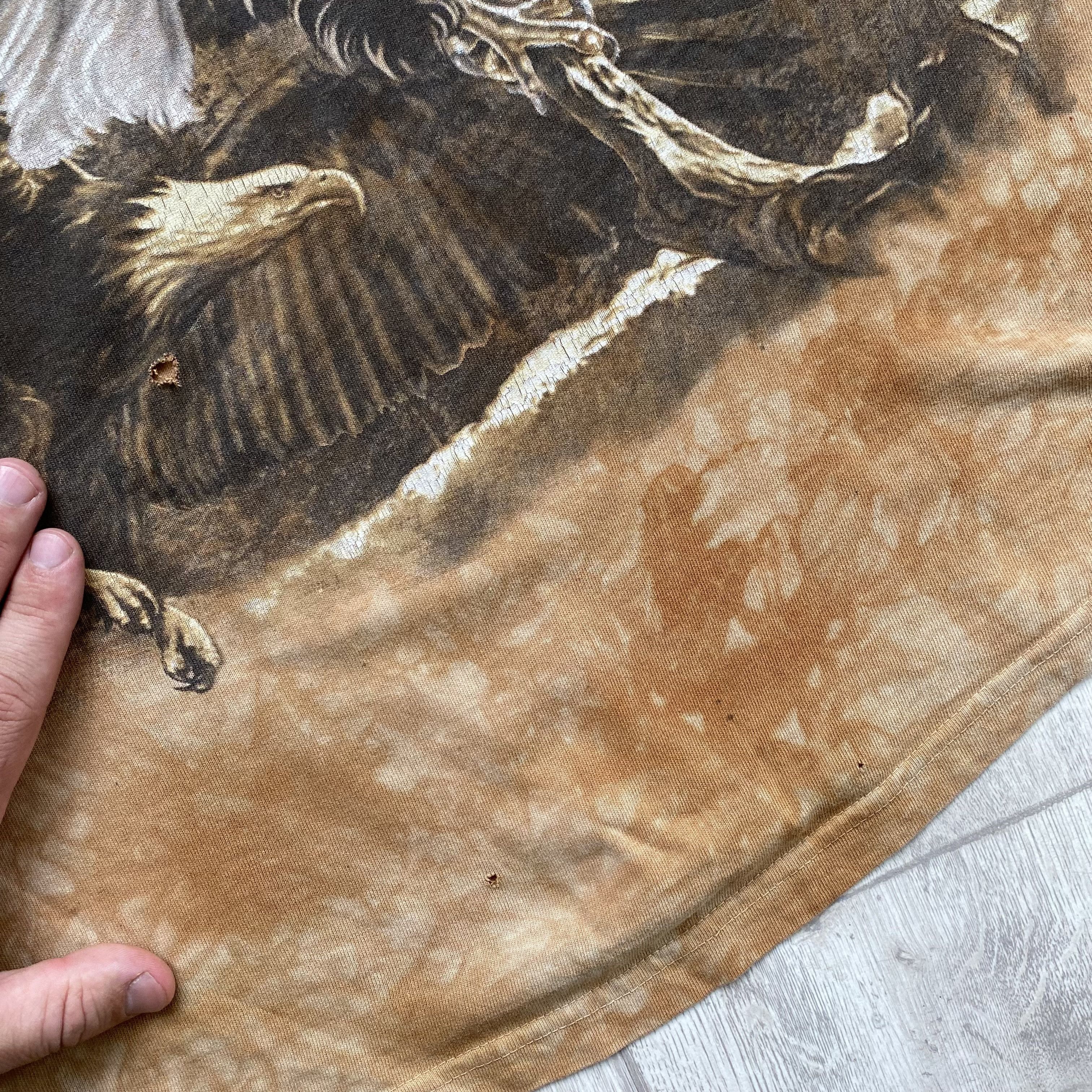 The Mountain 🦅 Distressed Vintage 90s USA Eagle Mountain tee animal Size US L / EU 52-54 / 3 - 6 Thumbnail