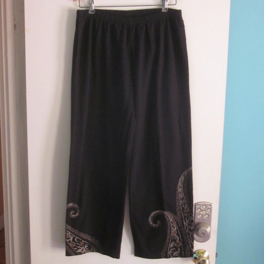 Vintage LA Blend Black Cotton Womens Sweatpants Size L Loungewear Size 29" - 4 Thumbnail