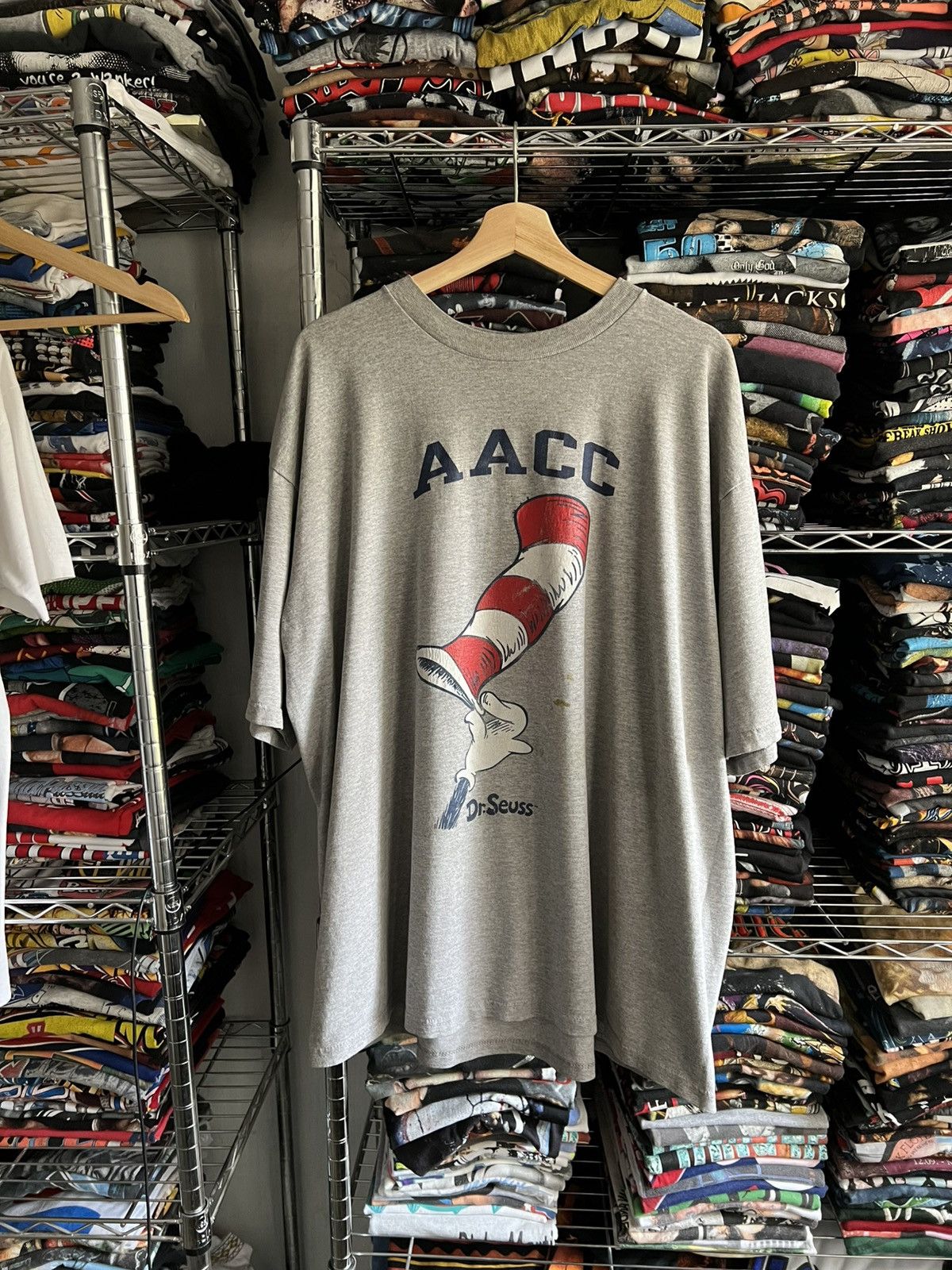 Vintage 2007 Dr Seuss AACC Hat Promo Tee Grinch Size US XXL / EU 58 / 5 - 1 Thumbnail