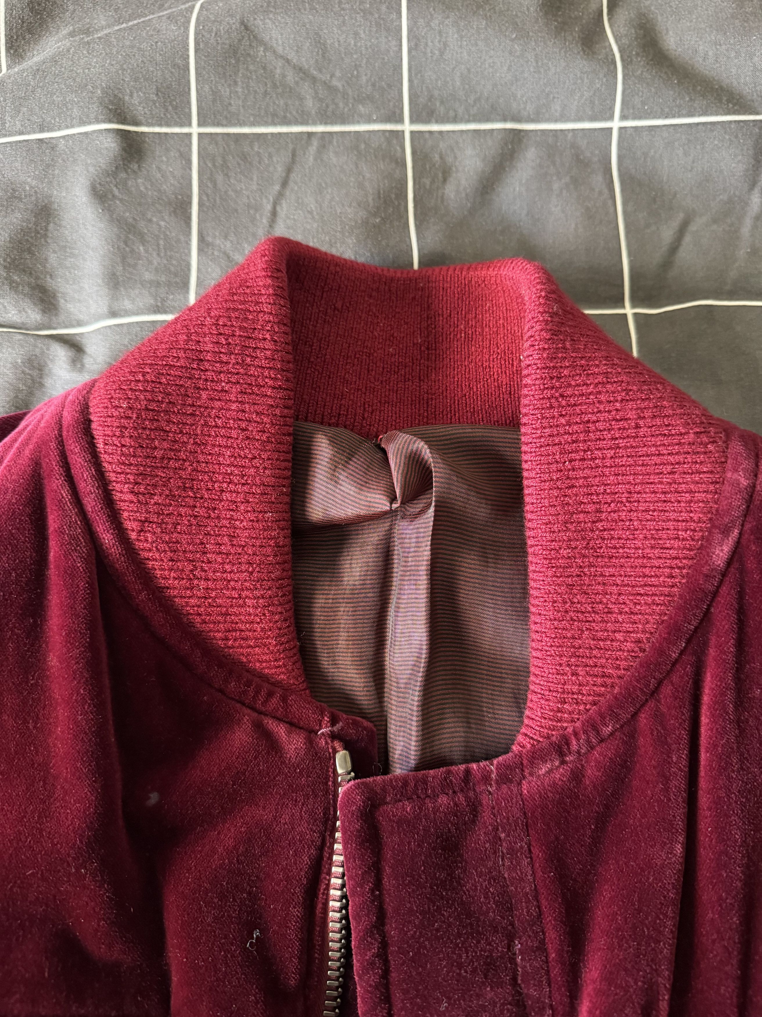 Haider Ackermann Burgundy Velvet Bomber Size US L / EU 52-54 / 3 - 5 Thumbnail