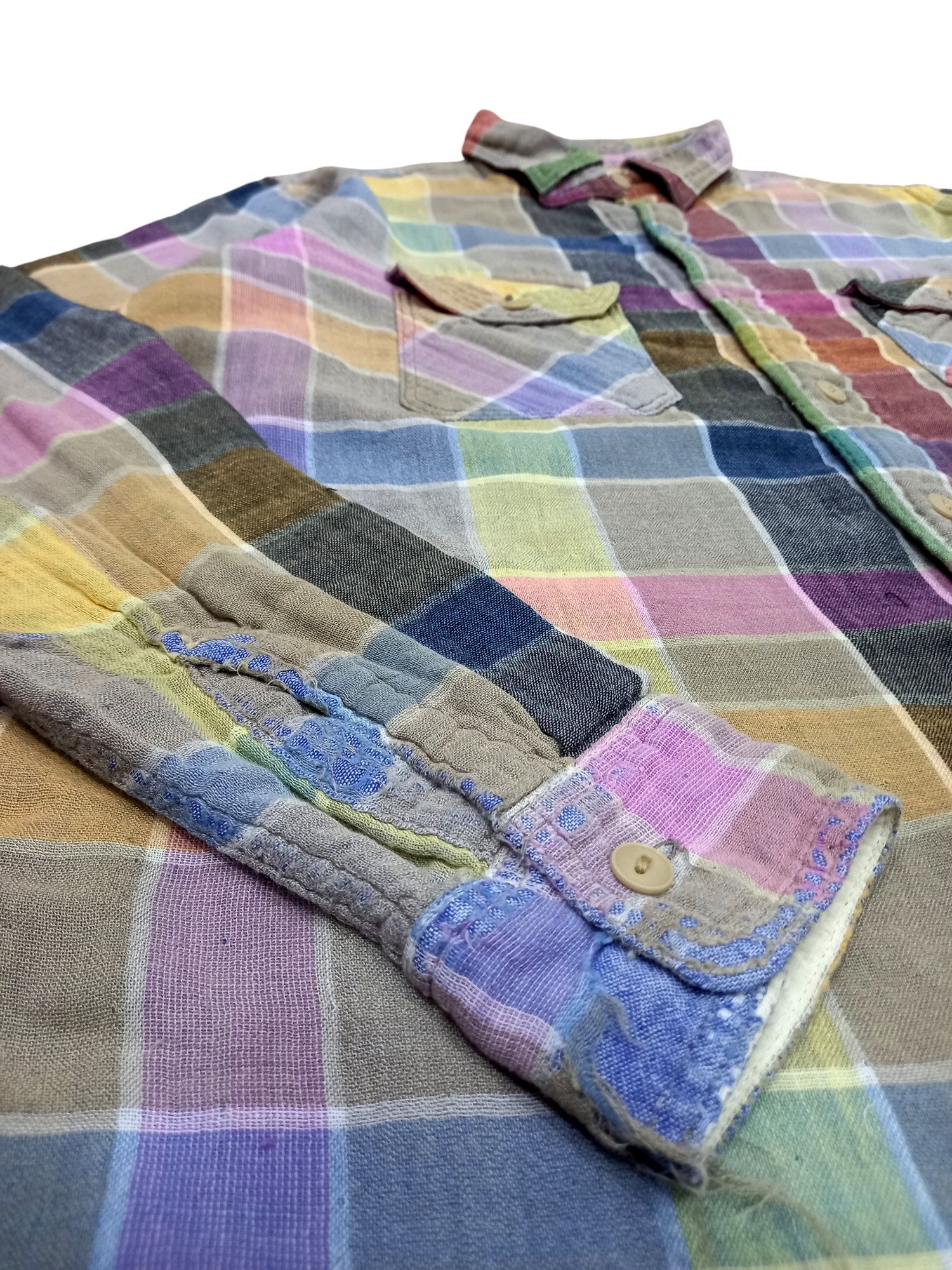 Kapital Rare! Kapital Distressed Rockabilly Look Plaid Shirt Size US S / EU 44-46 / 1 - 4 Thumbnail