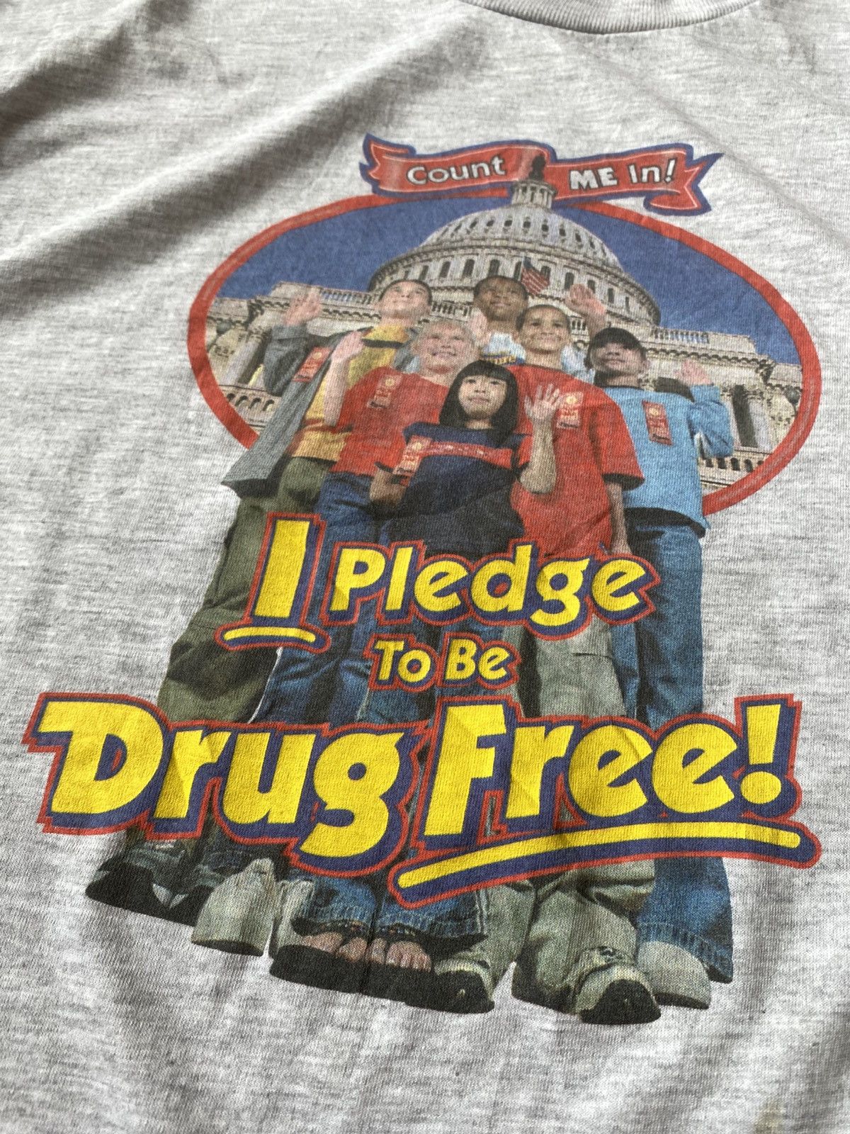 Vintage I pledge to drug free Size US L / EU 52-54 / 3 - 2 Thumbnail