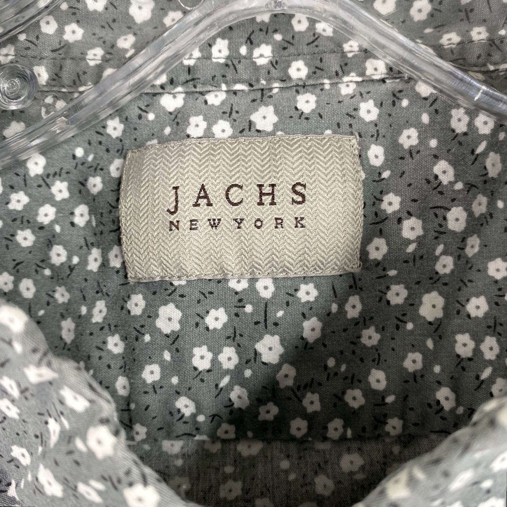 Sea New York JACHS New York Shirt Mens M Blue Floral Print Short Sleeve Button-Down Stretch Size US M / EU 48-50 / 2 - 5 Thumbnail
