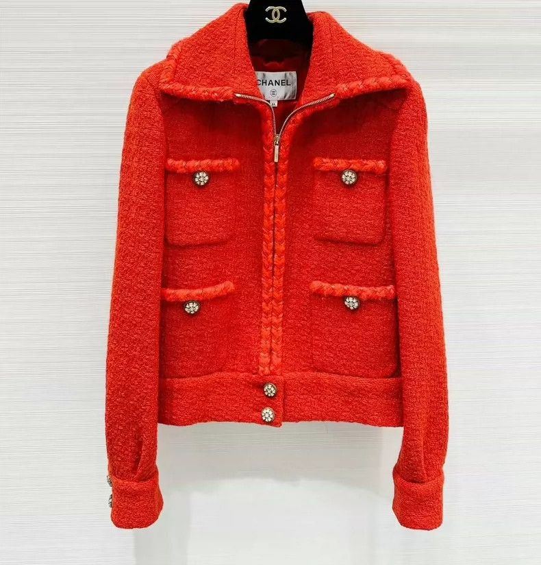 Chanel Chanel Autumn and winter snow series red 4-pocket jacket Size XS / US 0-2 / IT 36-38 - 1 Thumbnail