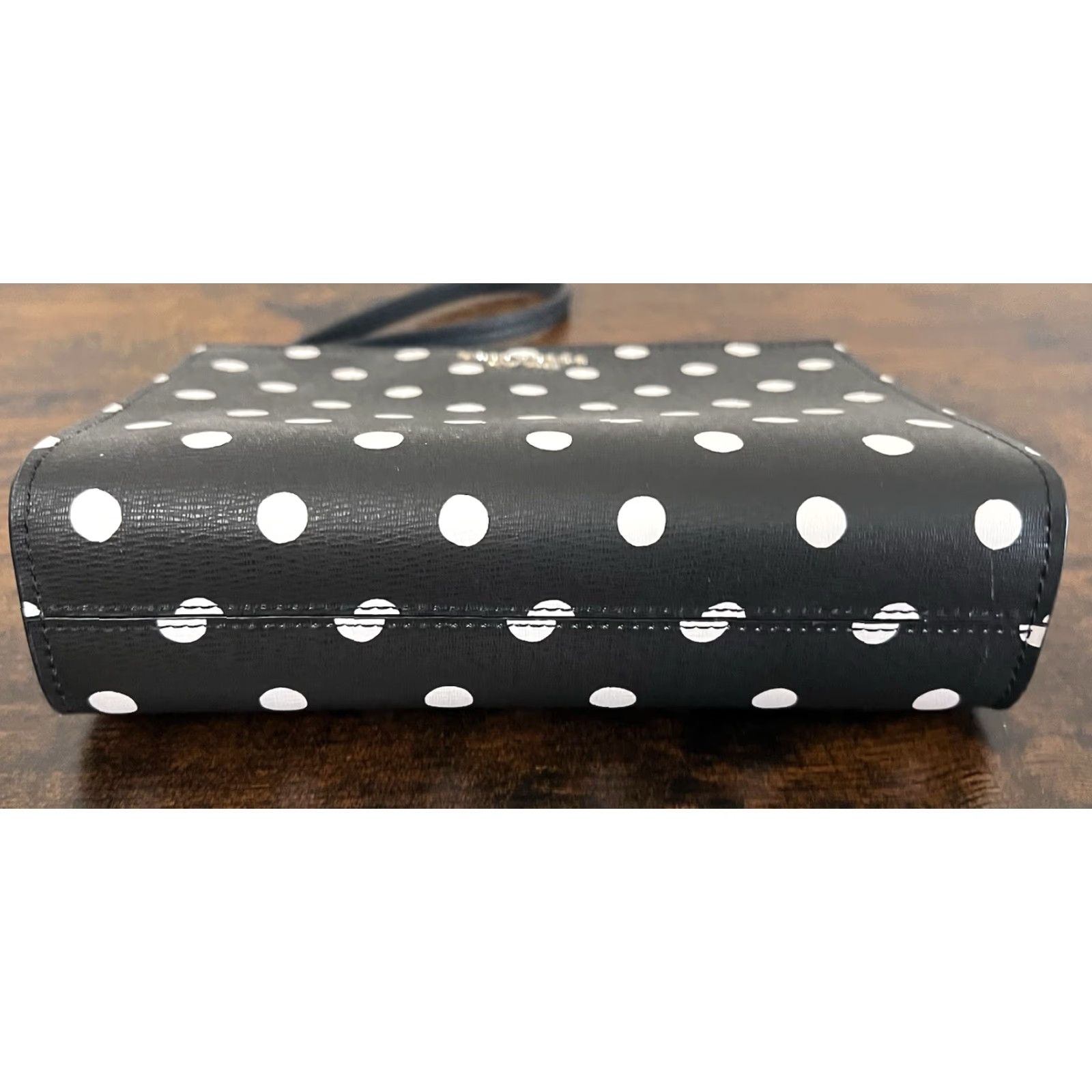 Vintage **Kate Spade New York Spencer Polka Dot Black Wristlet** User: Kate Spade New York Spencer Polka Dot Black & White Wristlet Size ONE SIZE - 5 Thumbnail
