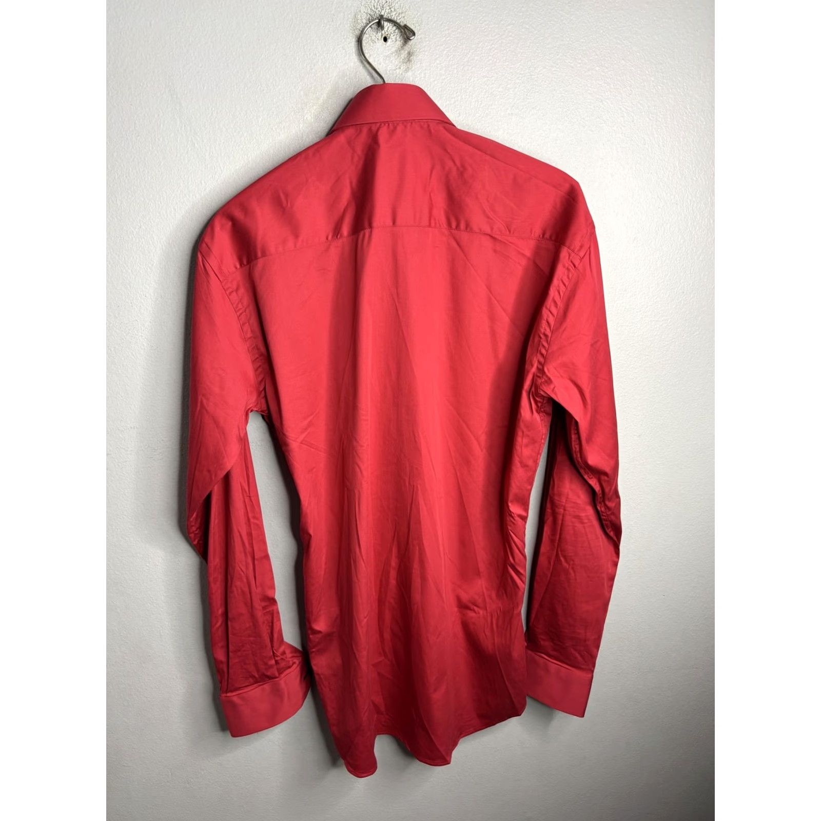 Maceoo Maceoo Shirt Mens Small Red 4-Way Stretch Dress Long Sleeve Button Up Collared Size 36R - 5 Thumbnail