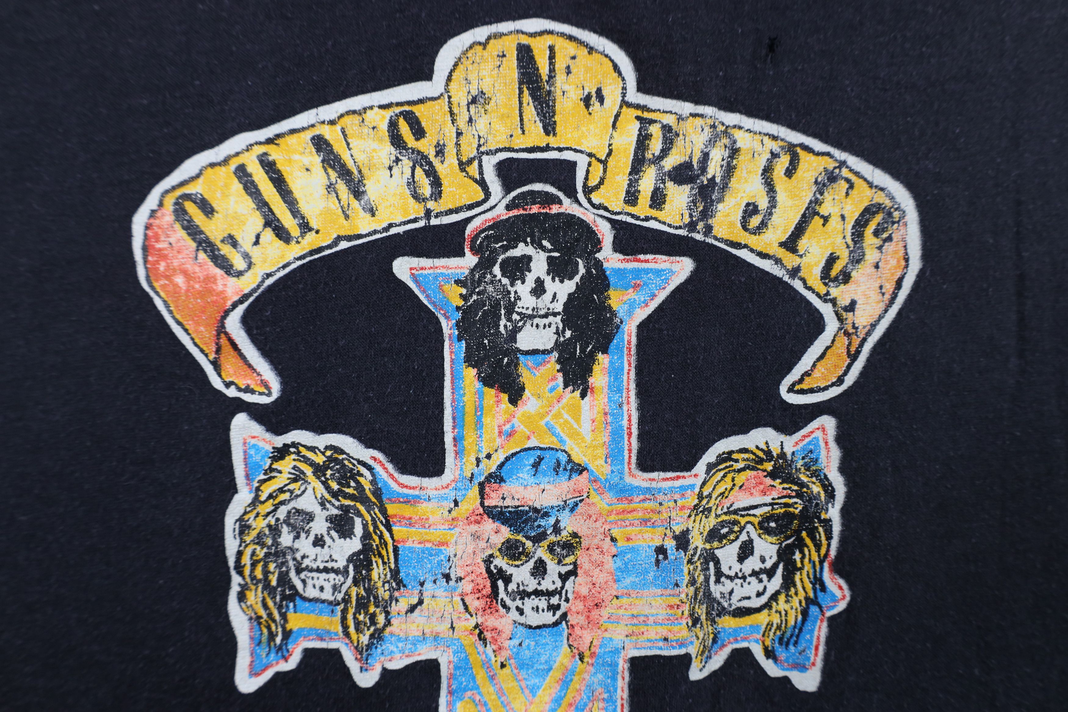 Vintage Vintage 80s For Destruction Guns N Roses Band T-Shirt USA Size US XL / EU 56 / 4 - 5 Thumbnail