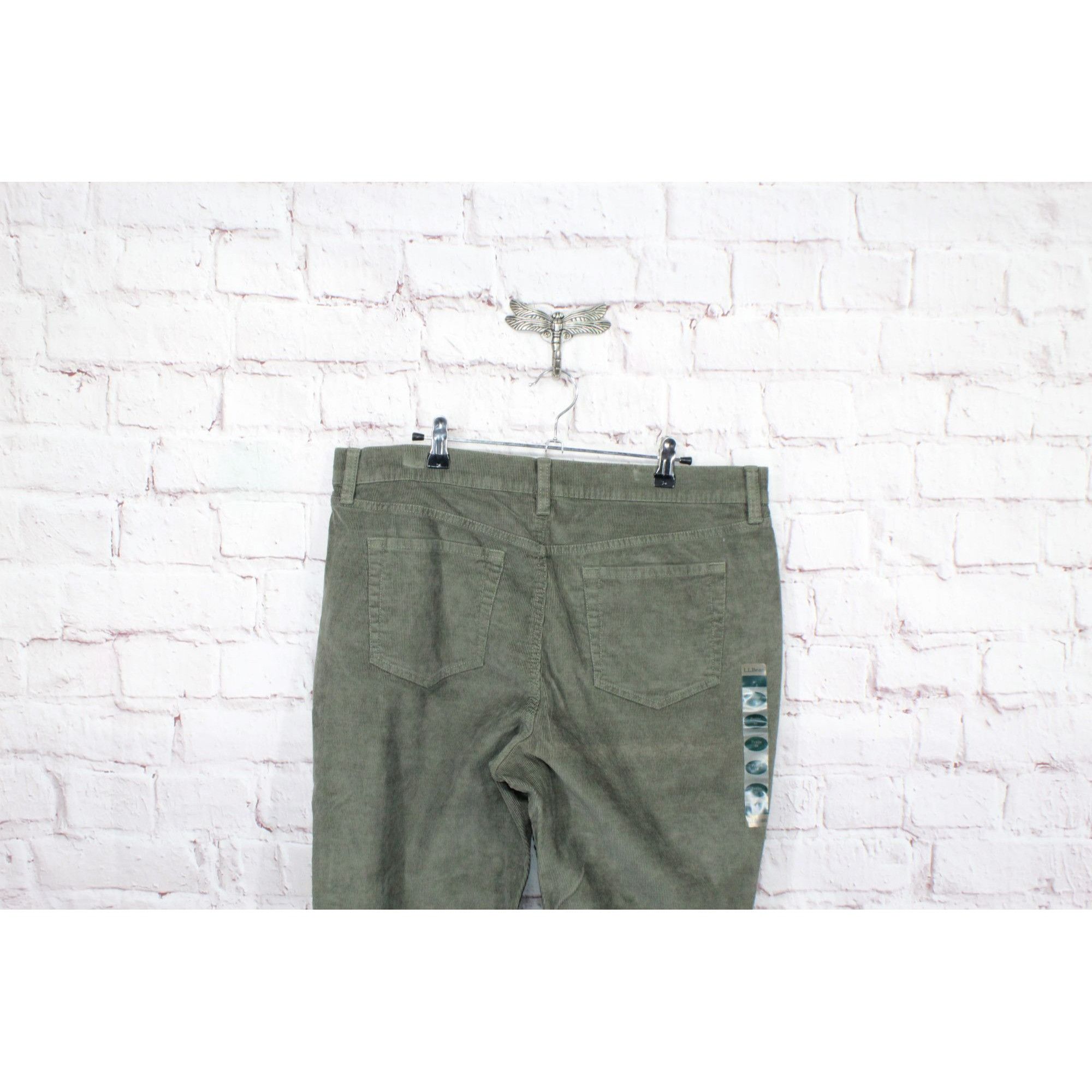 L.L. Bean LL Bean Women's Five Pocket Corduroy Pants Mid Rise Size 38" / US 16 / IT 52 - 4 Thumbnail