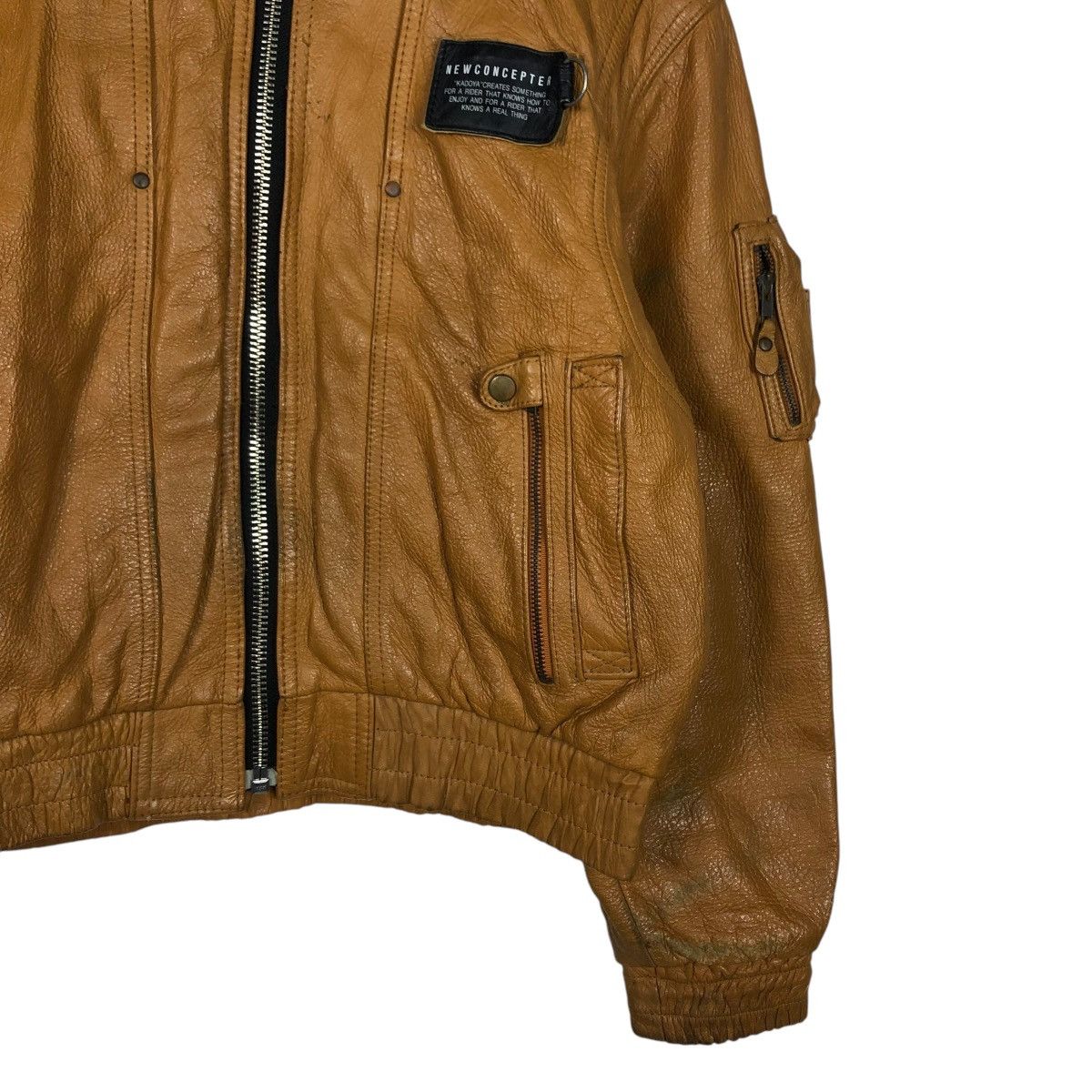 Kadoya 🔥VINTAGE LEATHER JACKET NEW CONCEPTOR KADOYA RACING MOTOR Size US L / EU 52-54 / 3 - 6 Thumbnail
