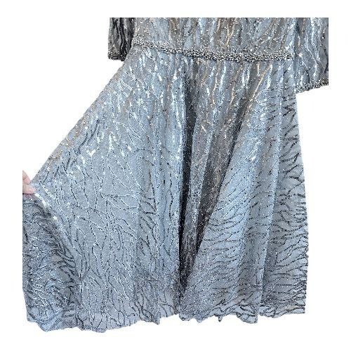 Mac Duggal MAC DUGGAL 20252 High Neck Above Elbow Sleeve Embellished A- Size XL / US 12-14 / IT 48-50 - 4 Thumbnail