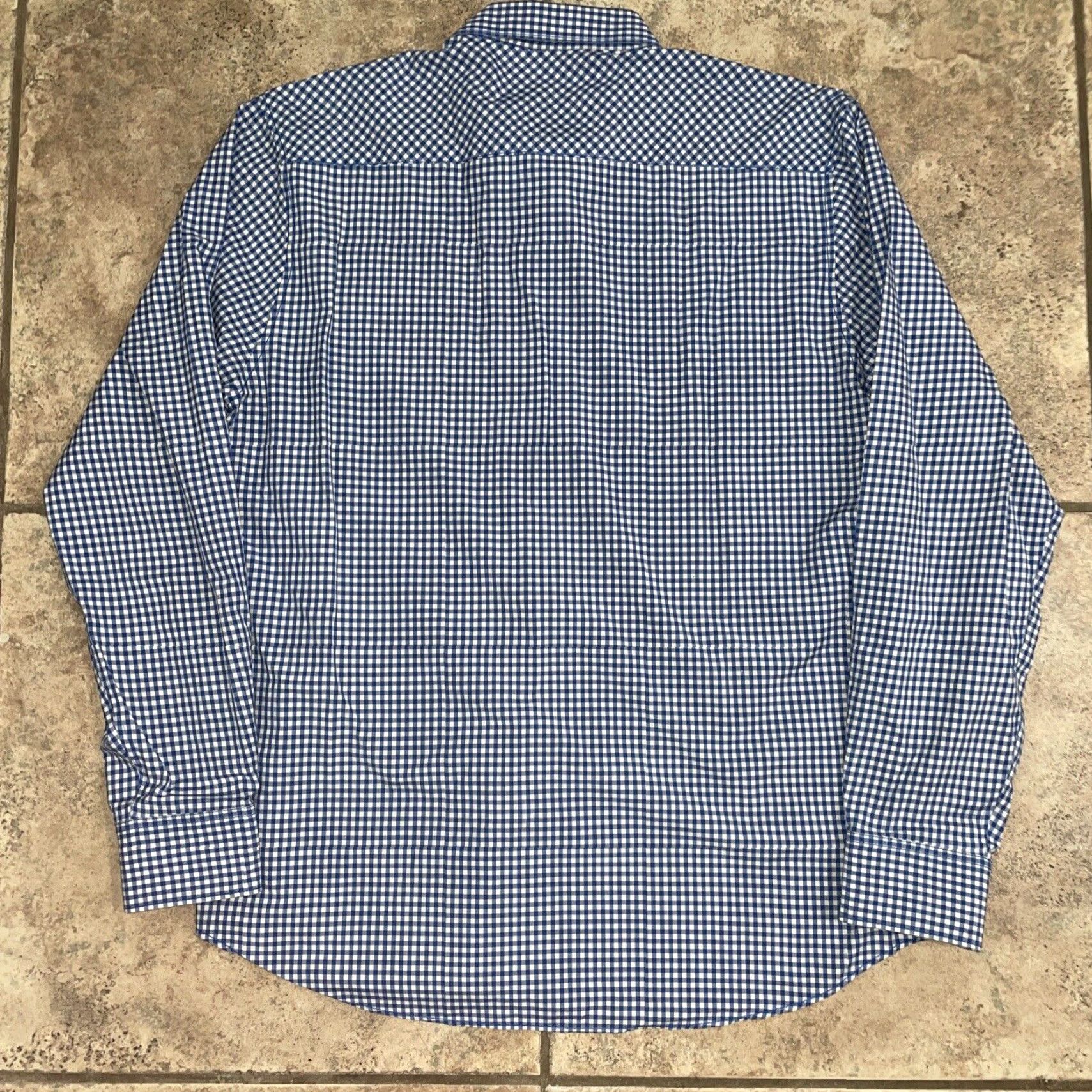 BUGATCHI VINTAGE Bugatchi Uomo Plaid Blue Long Sleeve Shirt Mens XL Button-Up Size US XL / EU 56 / 4 - 4 Thumbnail