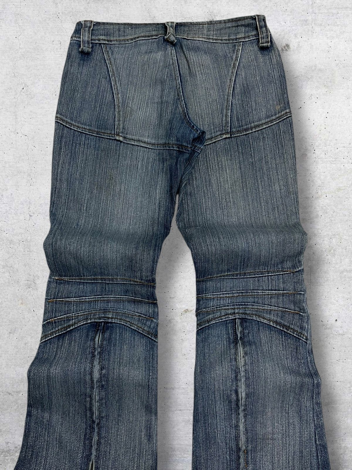 semanticdesign VINTAGE JAPAN FLARED ZIP PUNK STYLE CREST DENIM RARE 90S Size US 29 - 10 Thumbnail