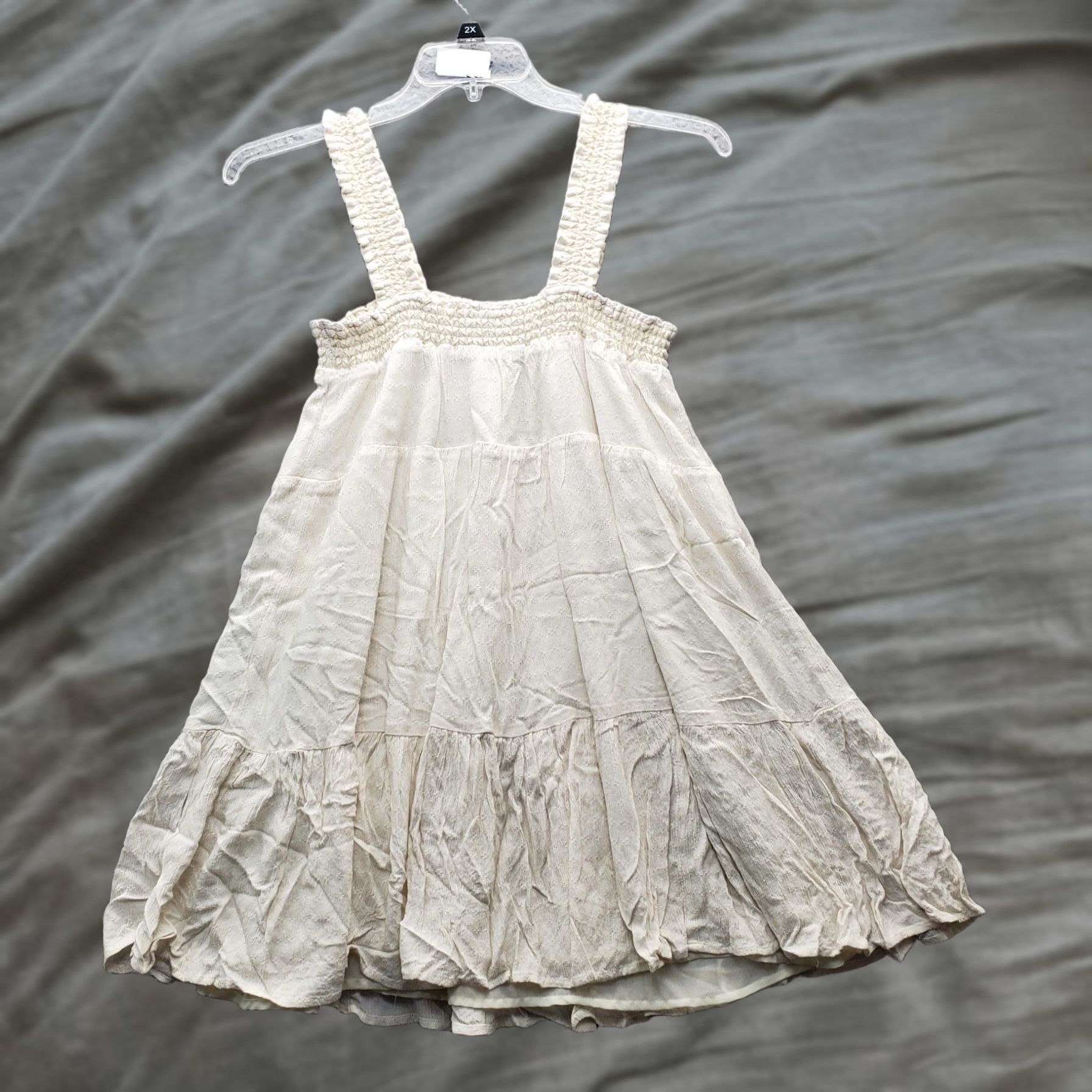 American Eagle Outfitters American Eagle Outfitters Mini Dress Womens M Tan Lined Tiered Strap Sleeveless Square Neck Savvy Casual Shirt/Bodycon (adjusted to fit rules) Size M / US 6-8 / IT 42-44 - 1 Thumbnail