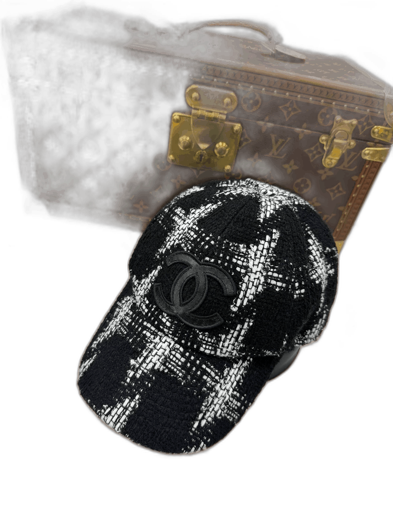 Chanel Tweed Cap with Double C Logo