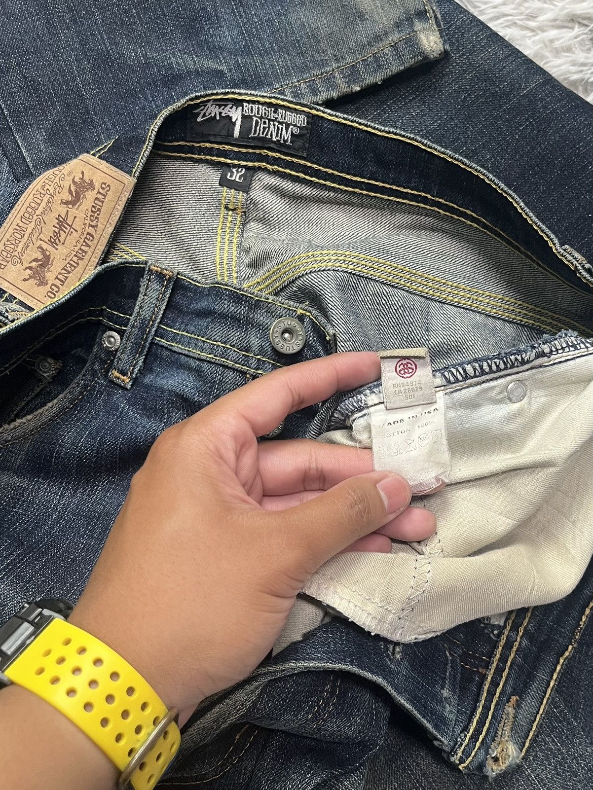 Stussy Vintage Stussy Rough and Rugged Denim Size US 34 / EU 50 - 13 Thumbnail