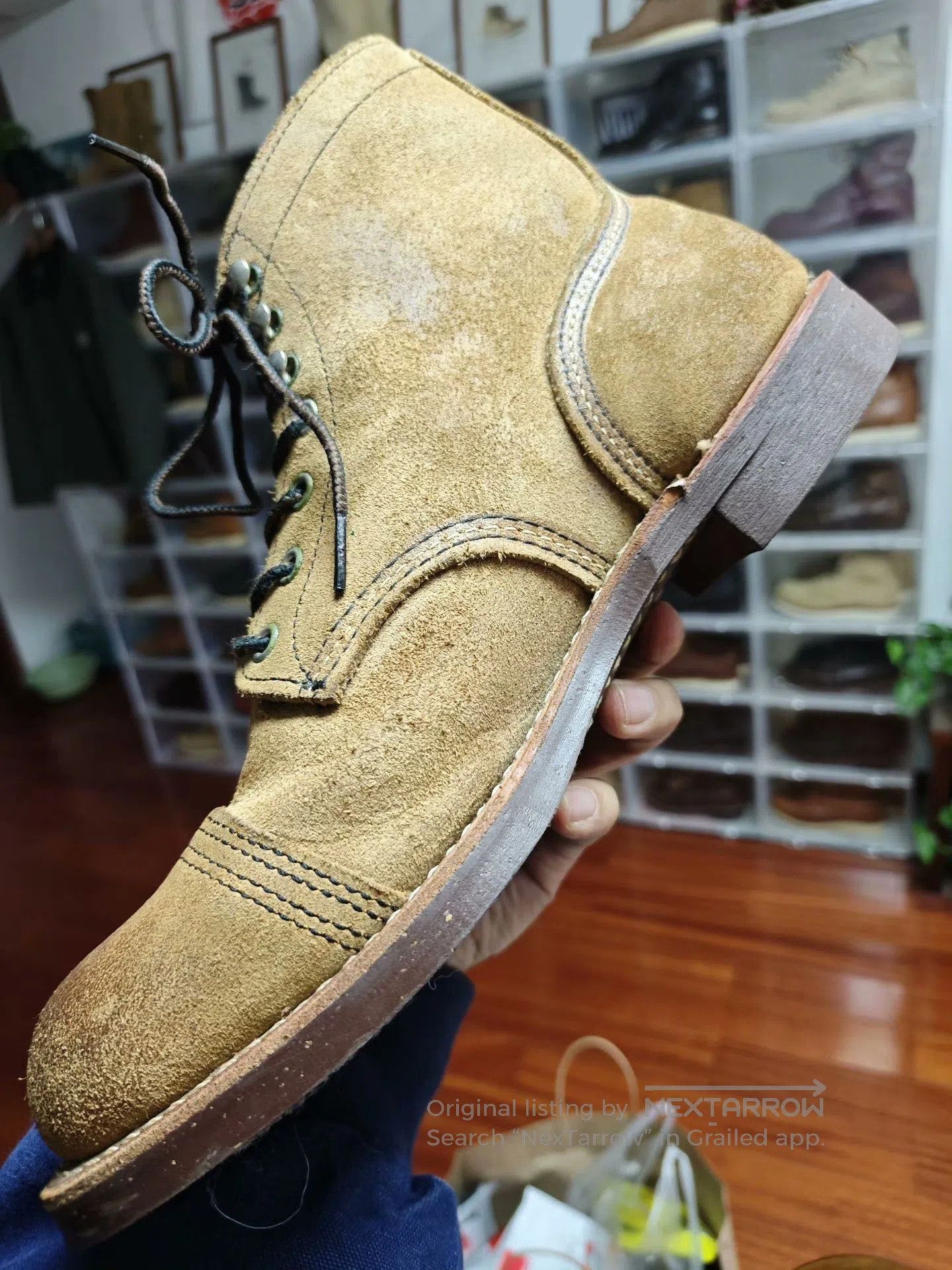 Red Wing Red Wing 8113 Caramel Suede Boot. Size US 8.5 / EU 41-42 - 6 Thumbnail