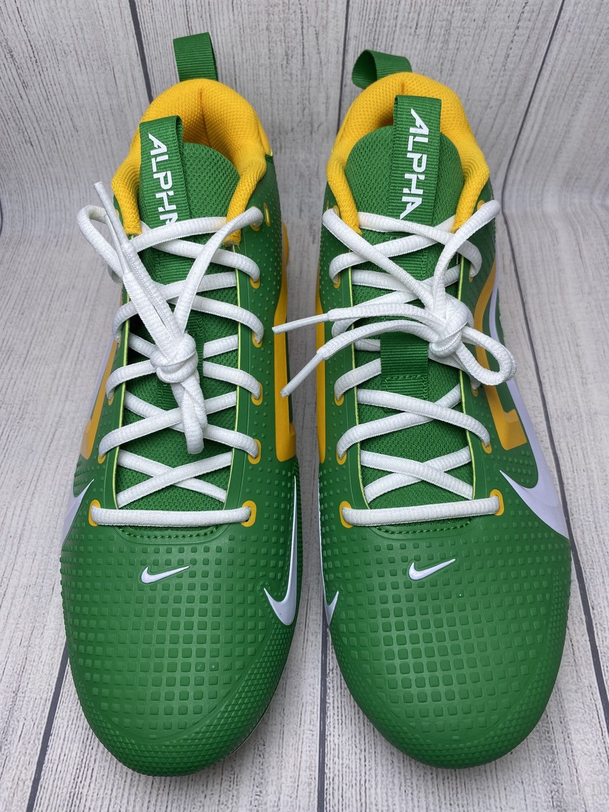 Jordan Brand × Nike Oregon Ducks Nike Alpha Menace Football Cleat Men 12.5W PE Size US 12.5 / EU 45-46 - 4 Thumbnail