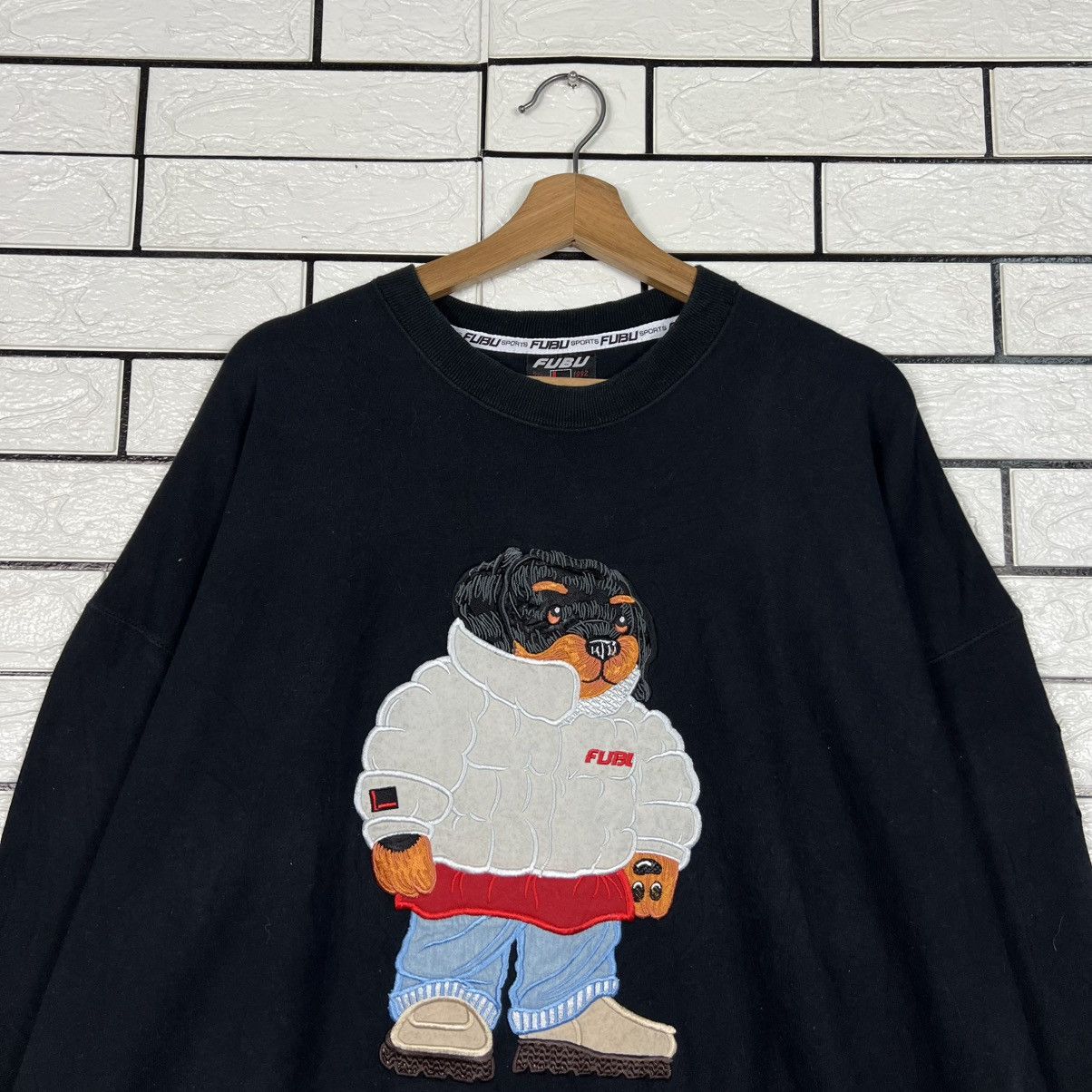 Fubu 90's FUBU Embroidered Rottweiler Sweatshirt #4251-C193 Size US XL / EU 56 / 4 - 2 Thumbnail
