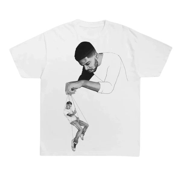 image of Virgil Alboh X Kid Cudi Pulling Strings T-Shirt White (Size Large)