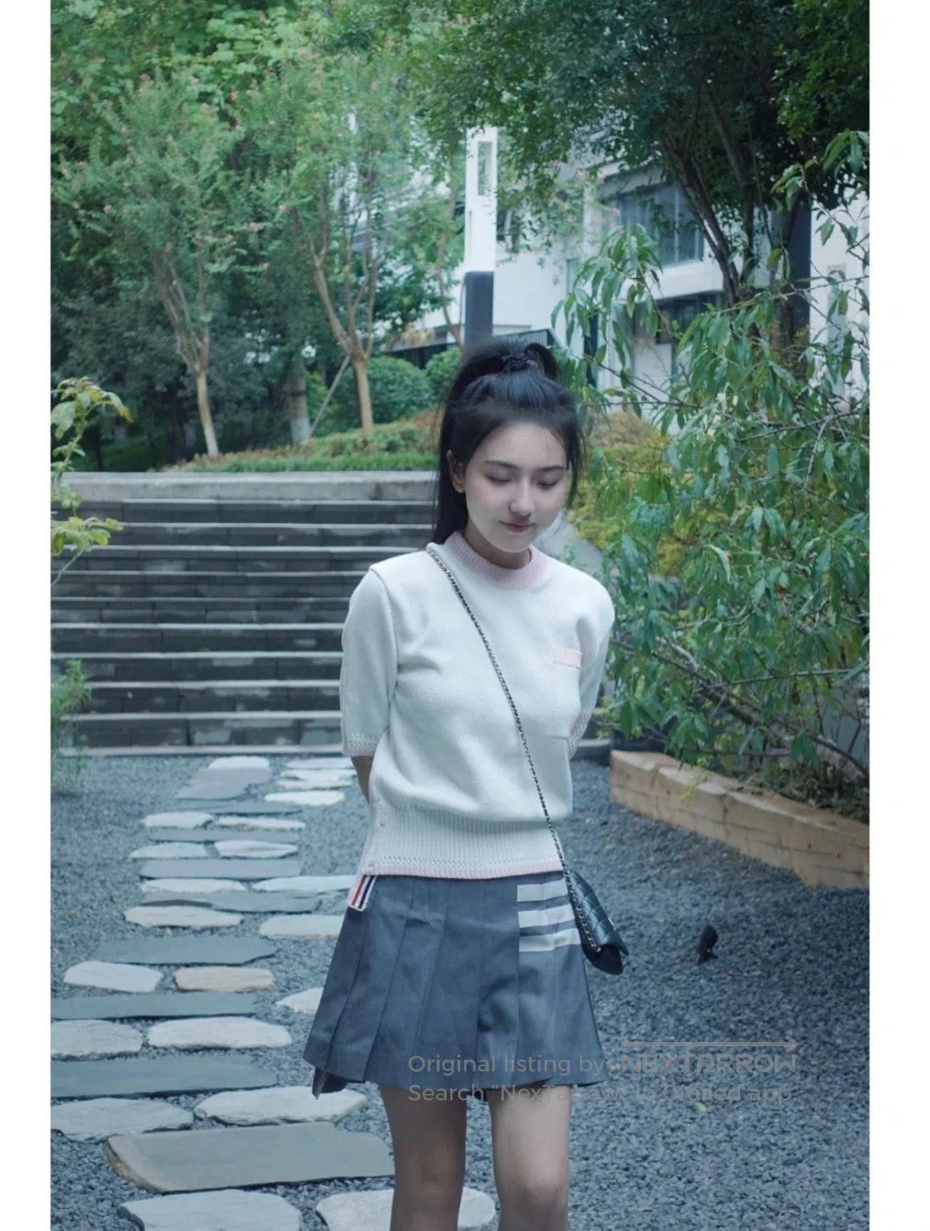Thom Browne thom browne white knitted short sleeve top. Size US S / EU 44-46 / 1 - 7 Thumbnail