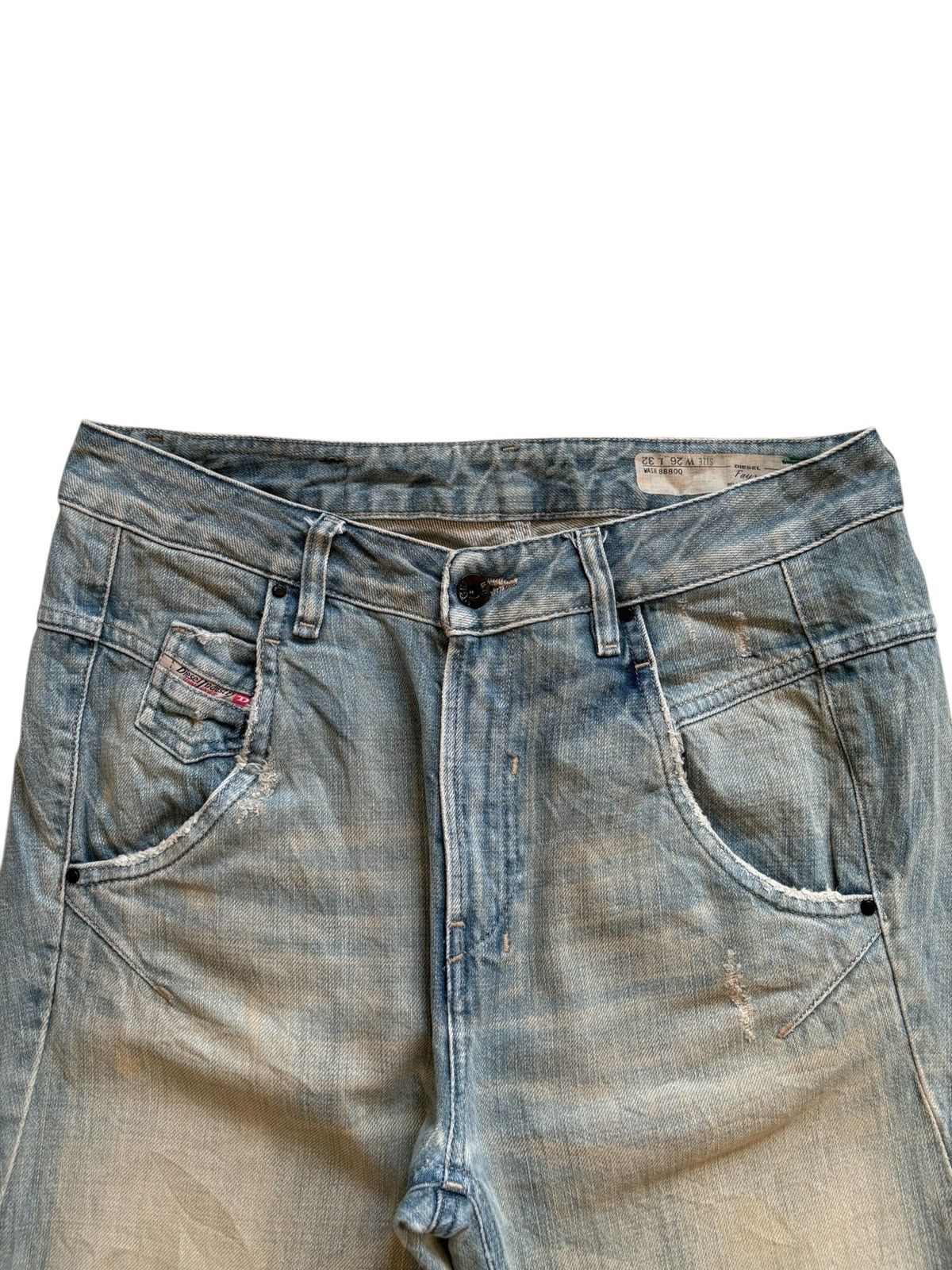 Diesel Vintage Diesel Fayza Mud Wash Curved Leg Jeans Size US 31 - 4 Thumbnail