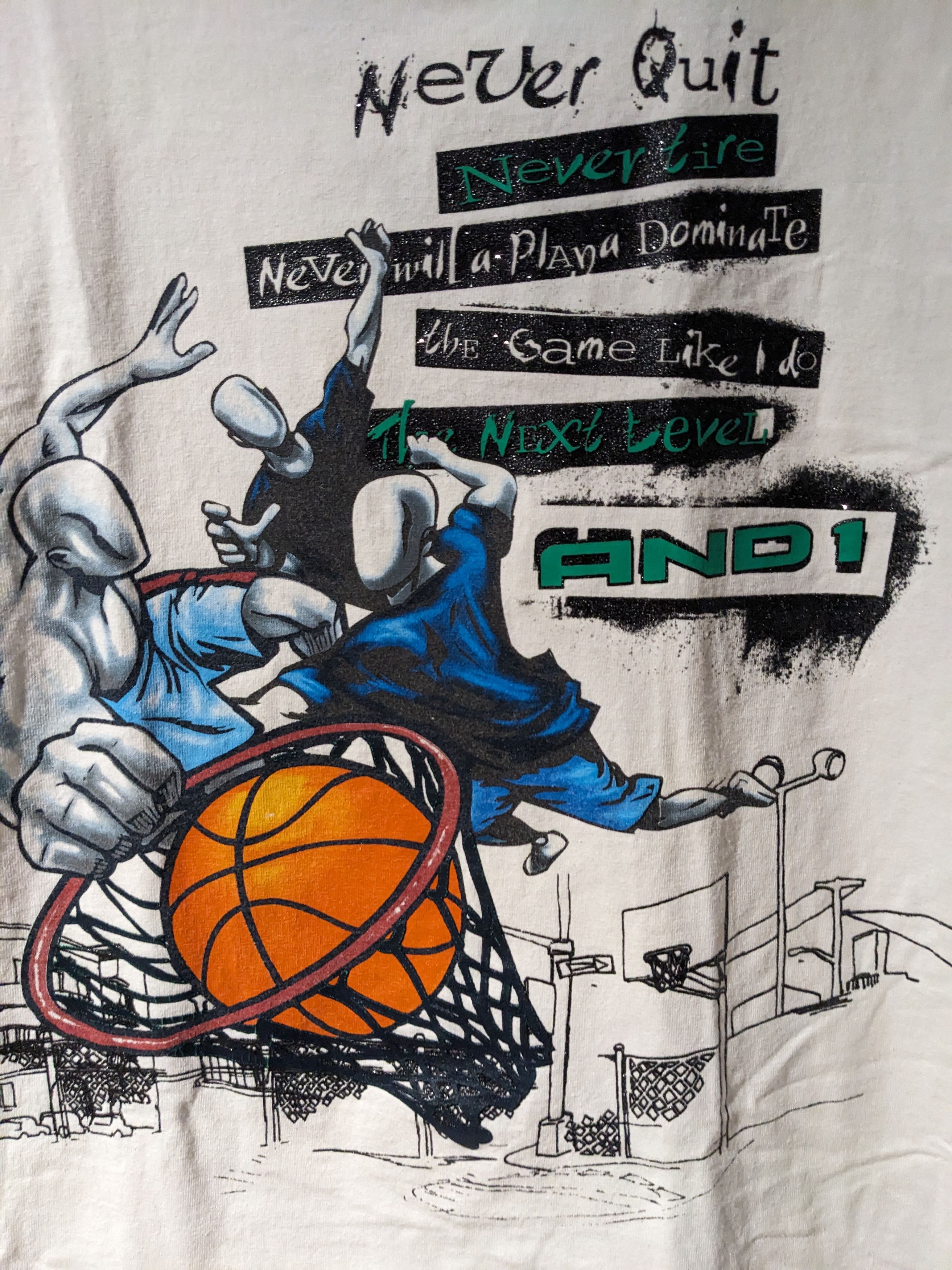 Vintage Vintage Y2K And1 Trash Talk Never Quit Youth Large T-Shirt Size US L / EU 52-54 / 3 - 2 Thumbnail