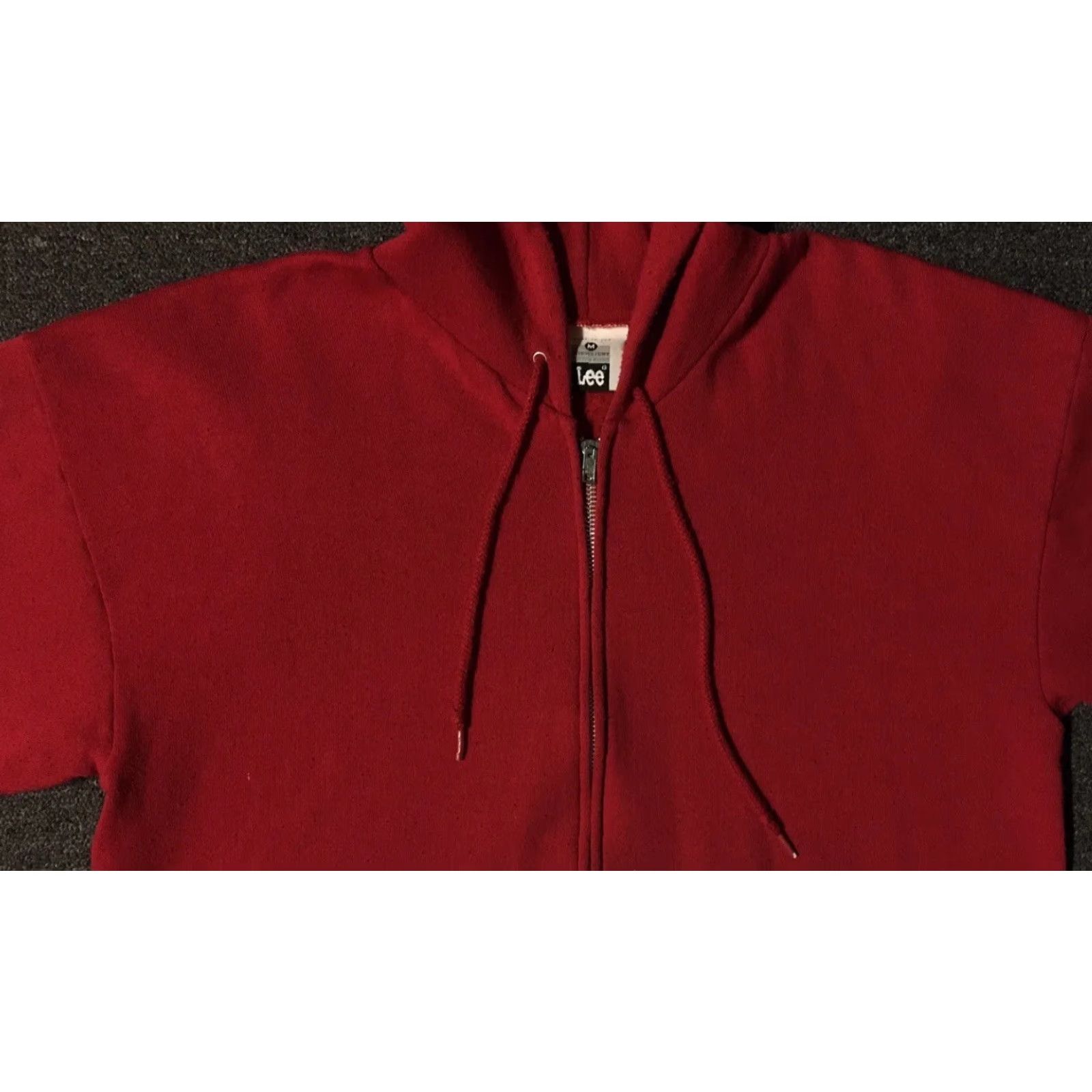 Lee VINTAGE LEE Zip Hoodie M USA 80s 90s Red Faded Full Zip Sweatshirt Mens Size US M / EU 48-50 / 2 - 4 Thumbnail