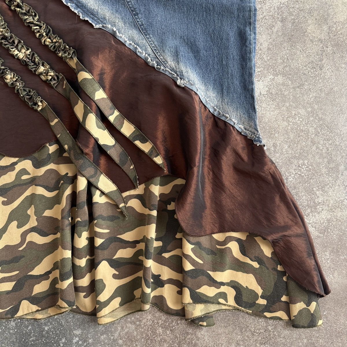 Hysteric Glamour Avant Garde Vintage Grunge Y2K Utility Distressed Maxi Skirt Size 28" / US 6 / IT 42 - 8 Thumbnail