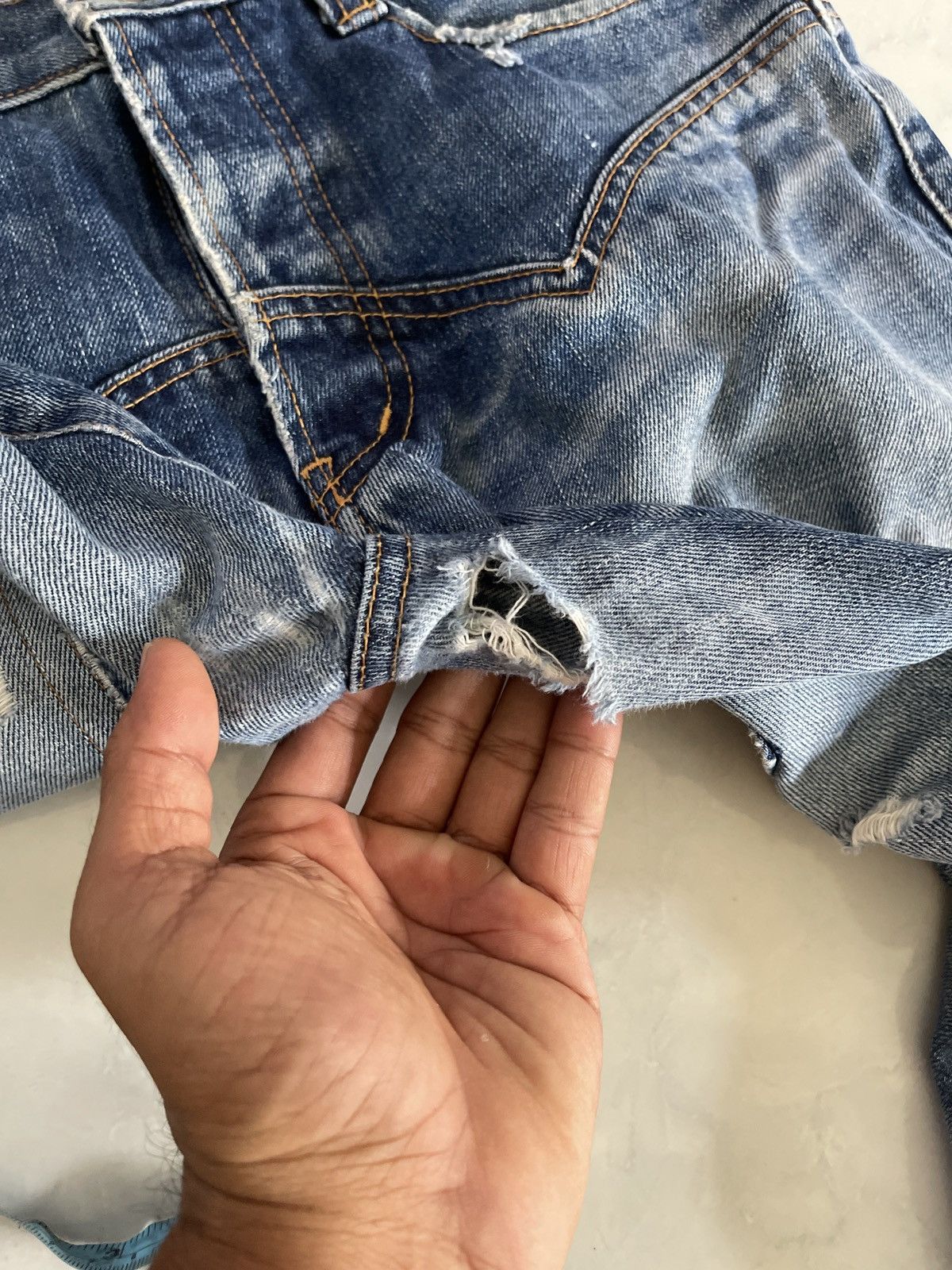 Denime × Japanese Brand Sunaokuwahara issey miyake Distressed Jeans Size US 29 - 17 Thumbnail