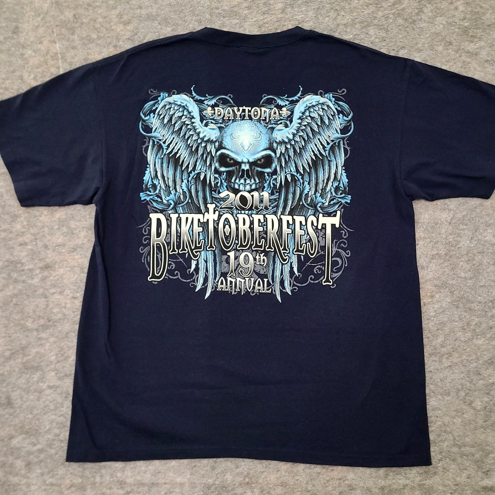 Anvil Daytona Biker Shirt Mens Extra Large Blue 2011 Biletoberfest Size US XL / EU 56 / 4 - 9 Thumbnail