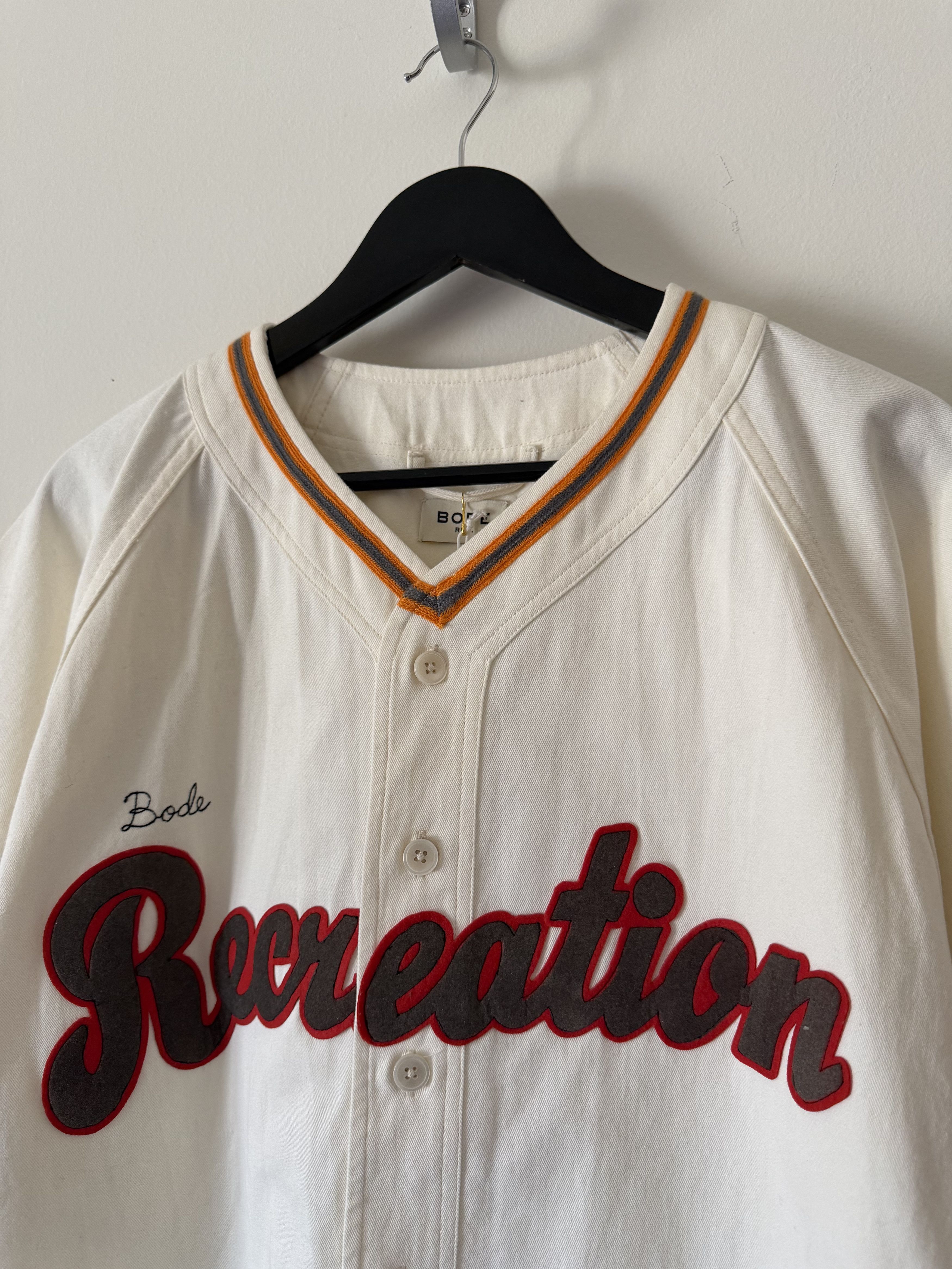 Bode Bode Baseball Shirt in White Size US M / EU 48-50 / 2 - 2 Thumbnail