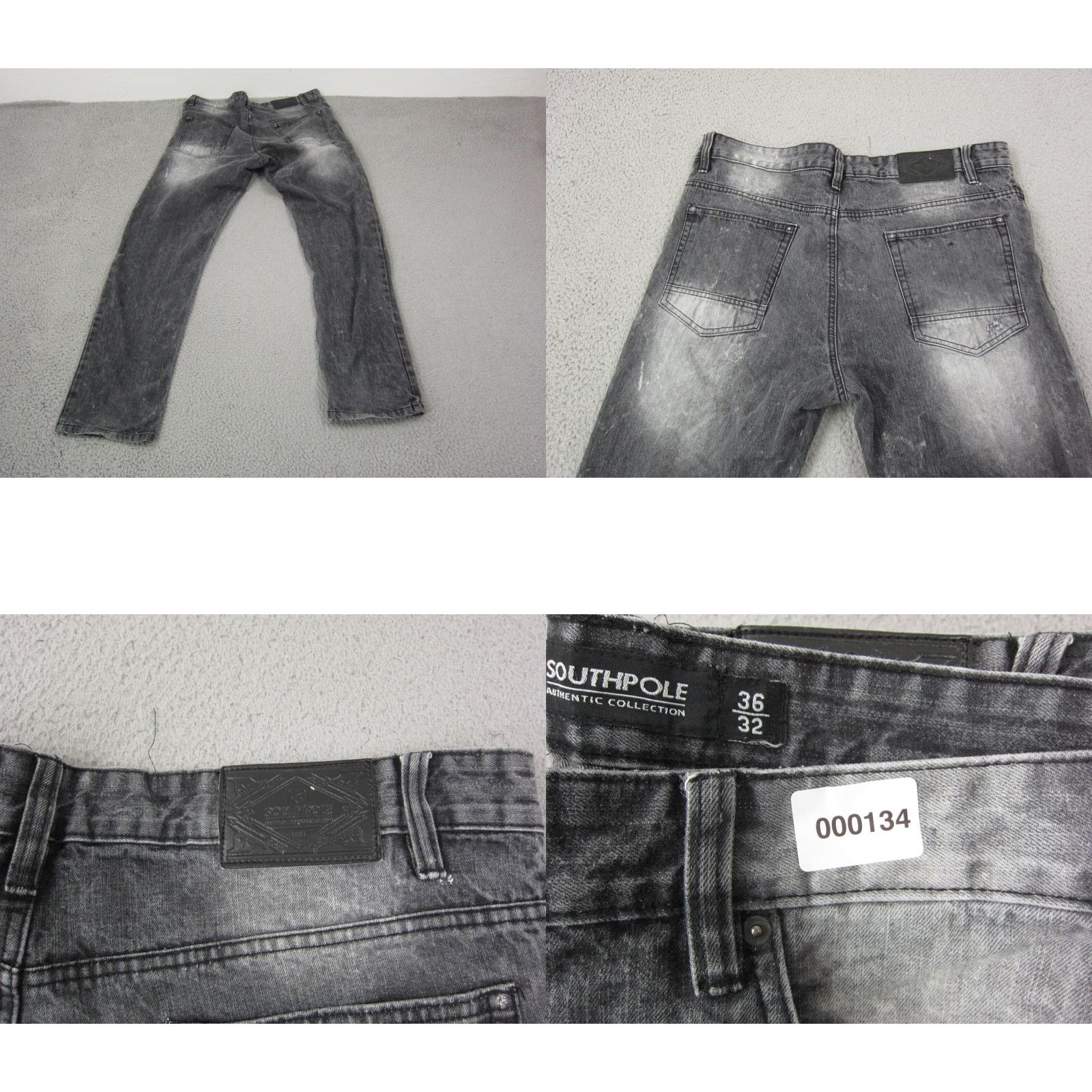 Southpole VINTAGE Southpole Jeans Mens Regular Black 30x32 Distressed Denim Tapered 5-Pocket Y2K Size US 36 / EU 52 - 9 Thumbnail