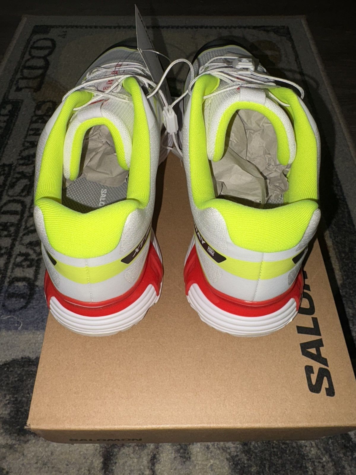 Salomon Salomon XT-Pathway 2 White Safety Yellow Fiery Red Size US 10 / EU 43 - 4 Thumbnail