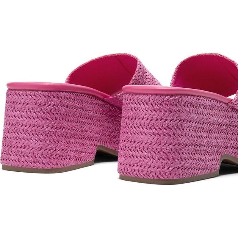Other Dream Pairs 8.5 Hot Pink Open Toe Espadrille Sandals Size US 8.5 / IT 38.5 - 4 Thumbnail