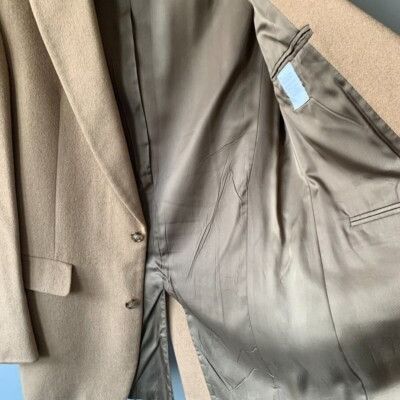 Turnbury Turnbury Sport Coat Mens Size 42R 100% Camel Hair Khaki Beig Size 42R - 9 Thumbnail