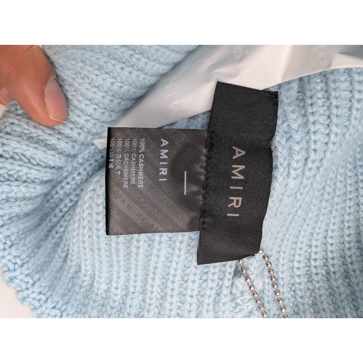 Amiri o1rshd1 Q:9 / MA Beanie Hat / Cap in Air Blue Size ONE SIZE - 8 Thumbnail