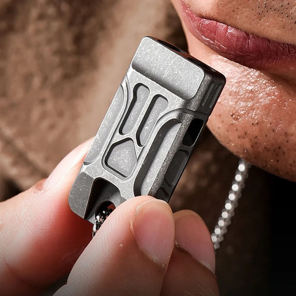 Whistles Whistle Titanium Pendant Coach Sports Camping Gift For Him Size ONE SIZE - 5 Thumbnail