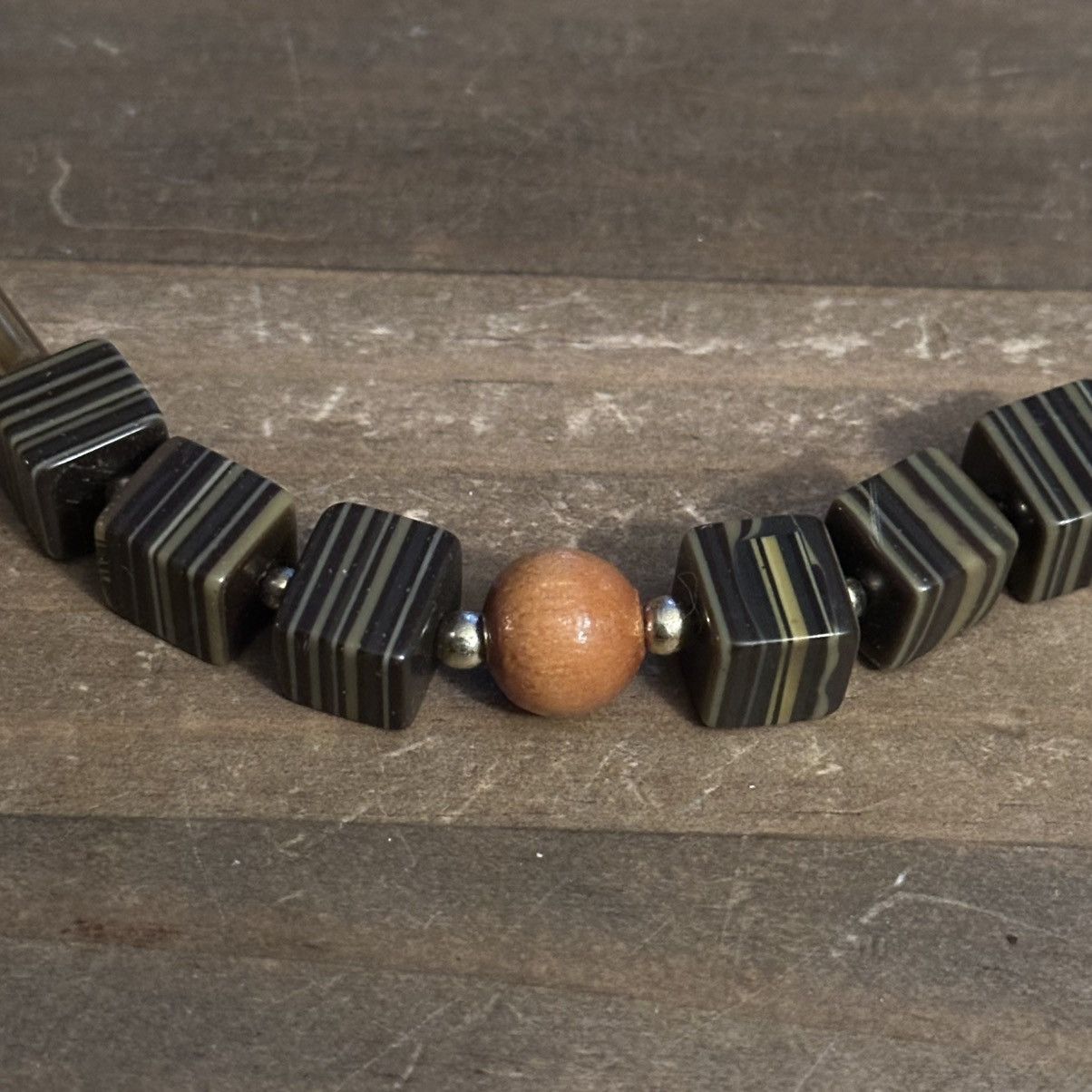 Vintage Vintage chunky square bead necklace Size ONE SIZE - 3 Thumbnail