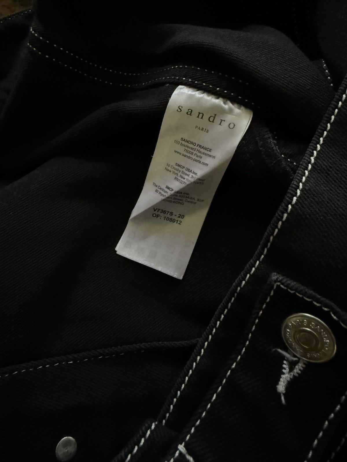 Sandro Sandro Black Denim Jacket Size US M / EU 48-50 / 2 - 5 Thumbnail